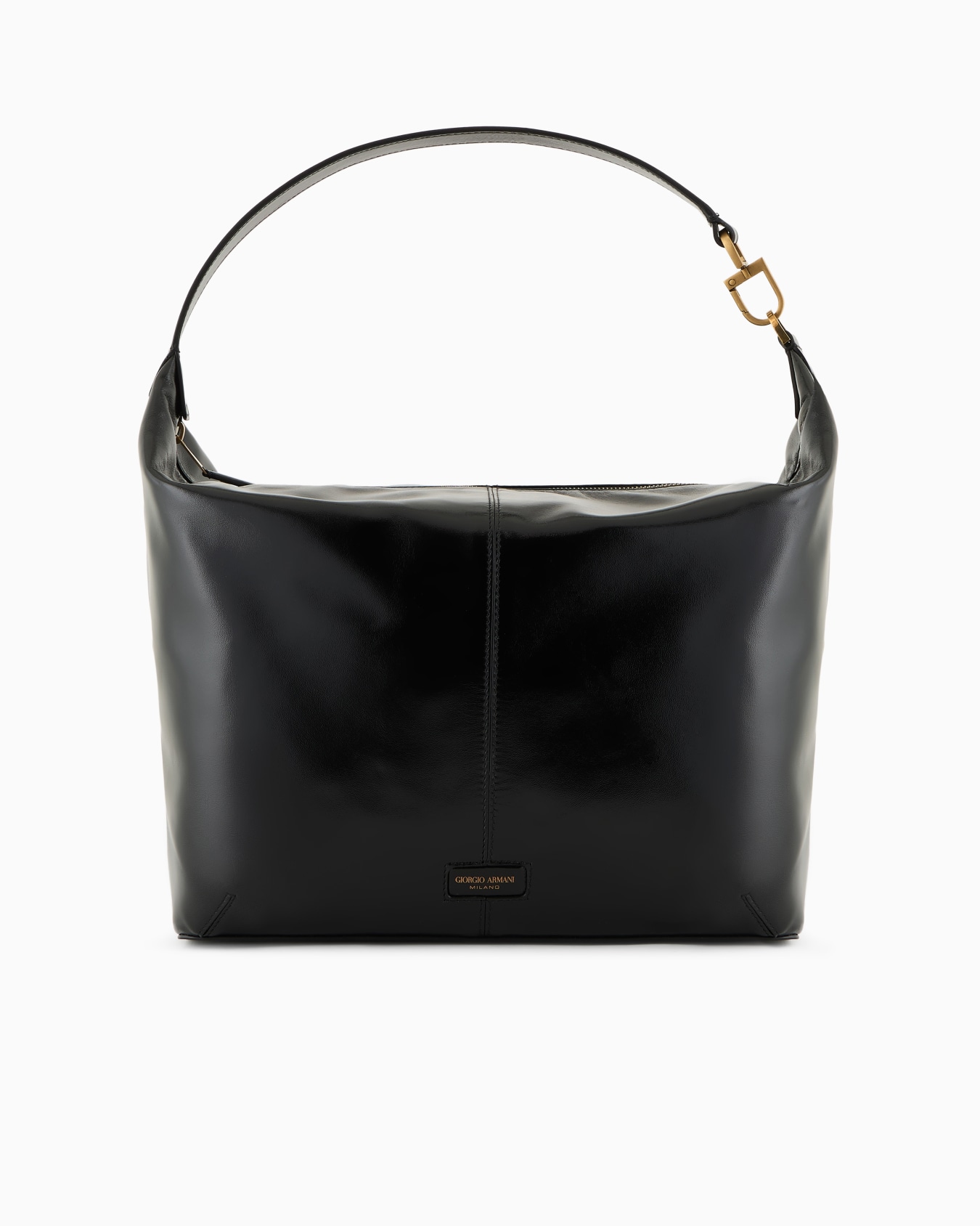 Bolso hobo la Prima Soft tamaño maxi de napa efecto charol Diapositiva 0
