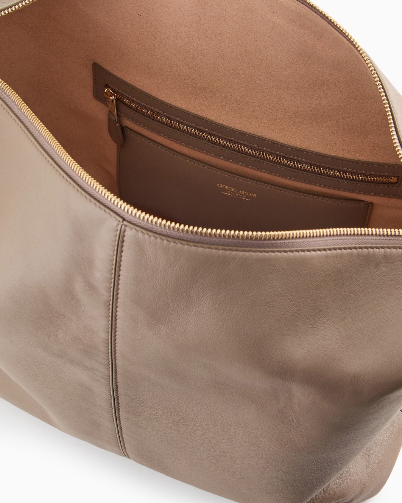 ASV ジョルジオ アルマーニ ラ プリマ ソフト ホーボーバッグ パテントナッパレザー ラージ スライドする 3