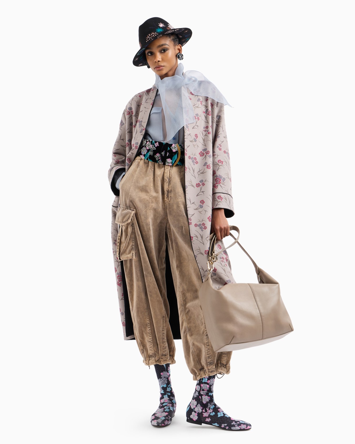 ASV ジョルジオ アルマーニ ラ プリマ ソフト ホーボーバッグ パテントナッパレザー ラージ スライドする 5