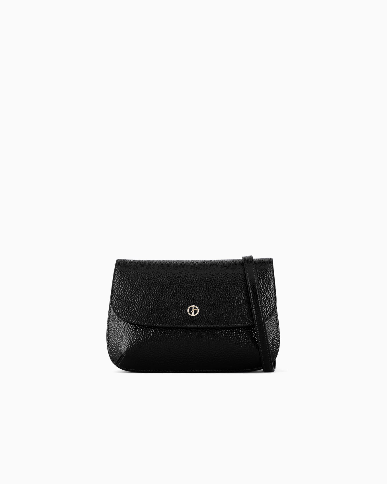 Mini la Prima shoulder bag in pebbled patent leather Slide 0