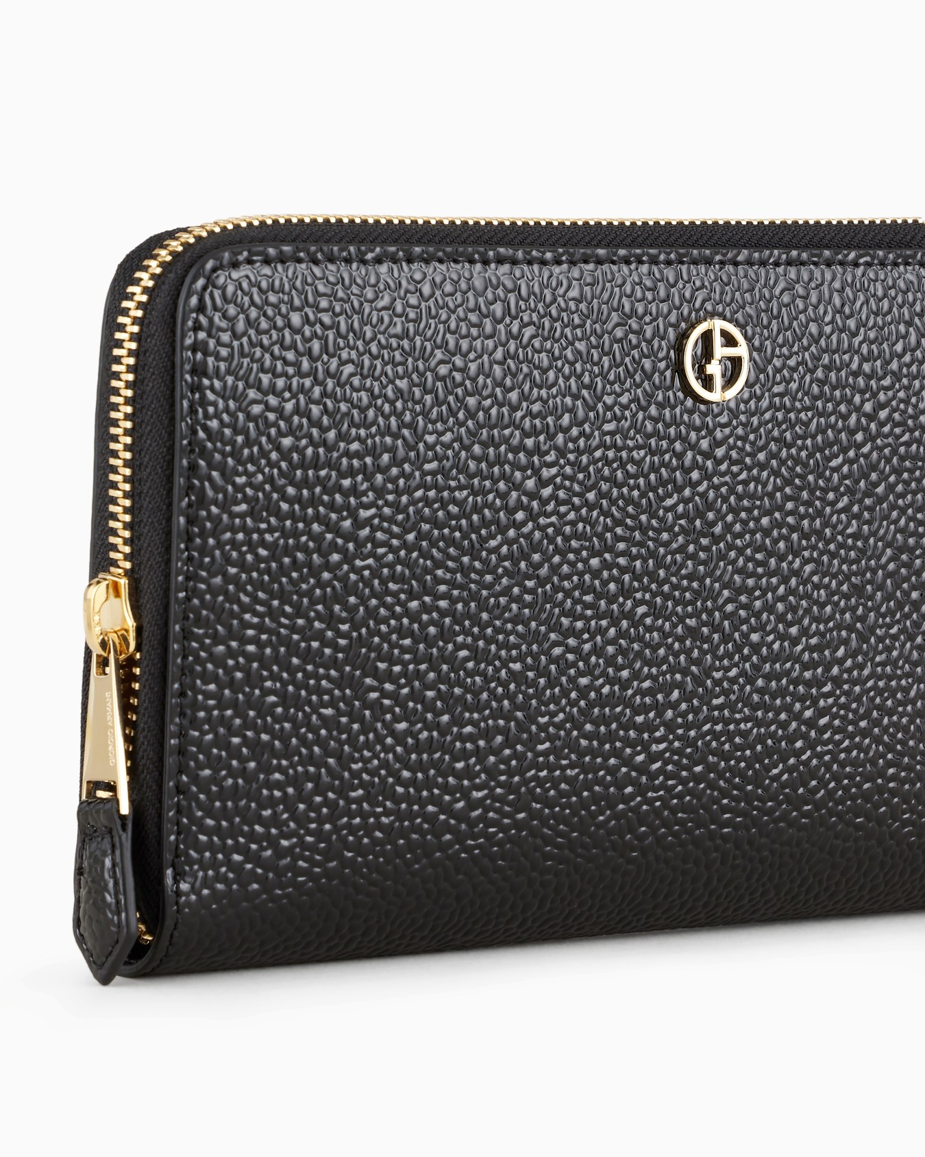 Cartera la Prima con cremallera perimetral de charol efecto grano de arroz Diapositiva 3