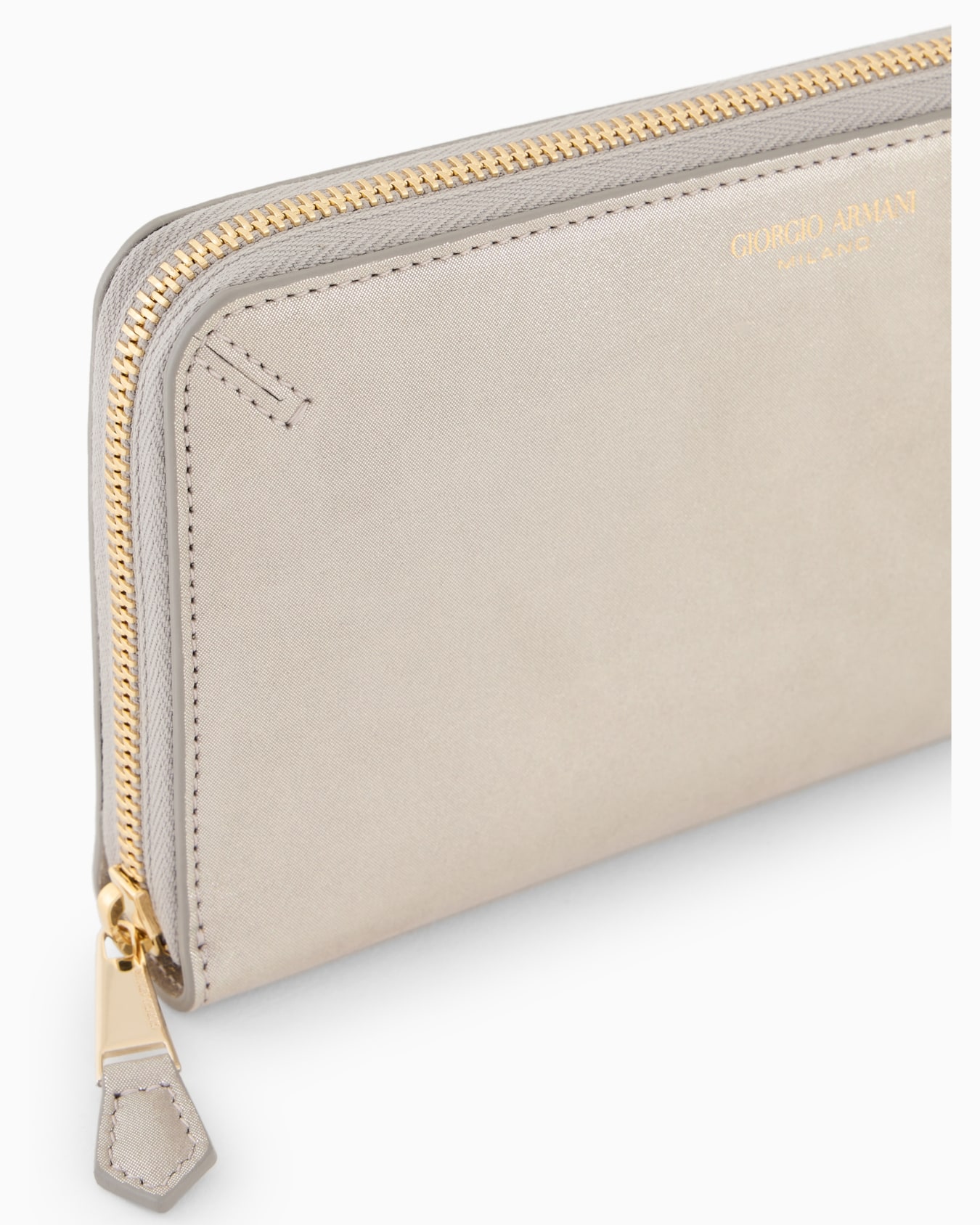 La Prima wraparound zip wallet in glossy nubuck Slide 3