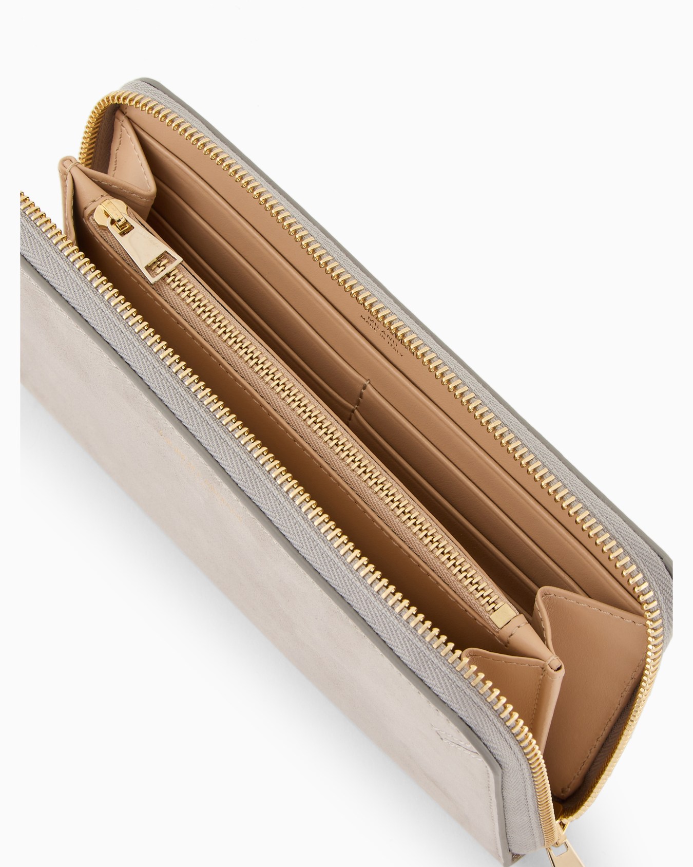 La Prima wraparound zip wallet in glossy nubuck Slide 2