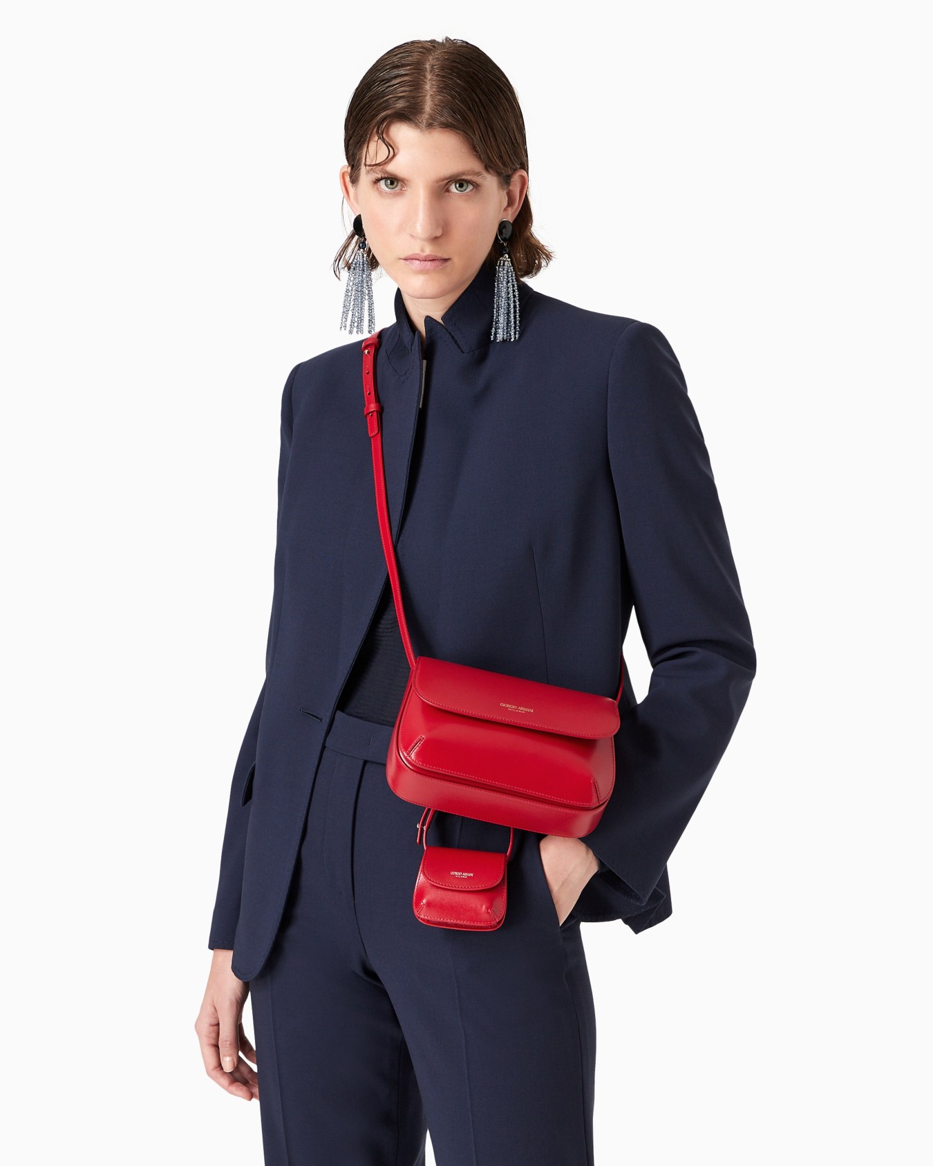 ジョルジオ アルマーニ ラ プリマ チャーム パルメラートレザー ミニ スライドする 5