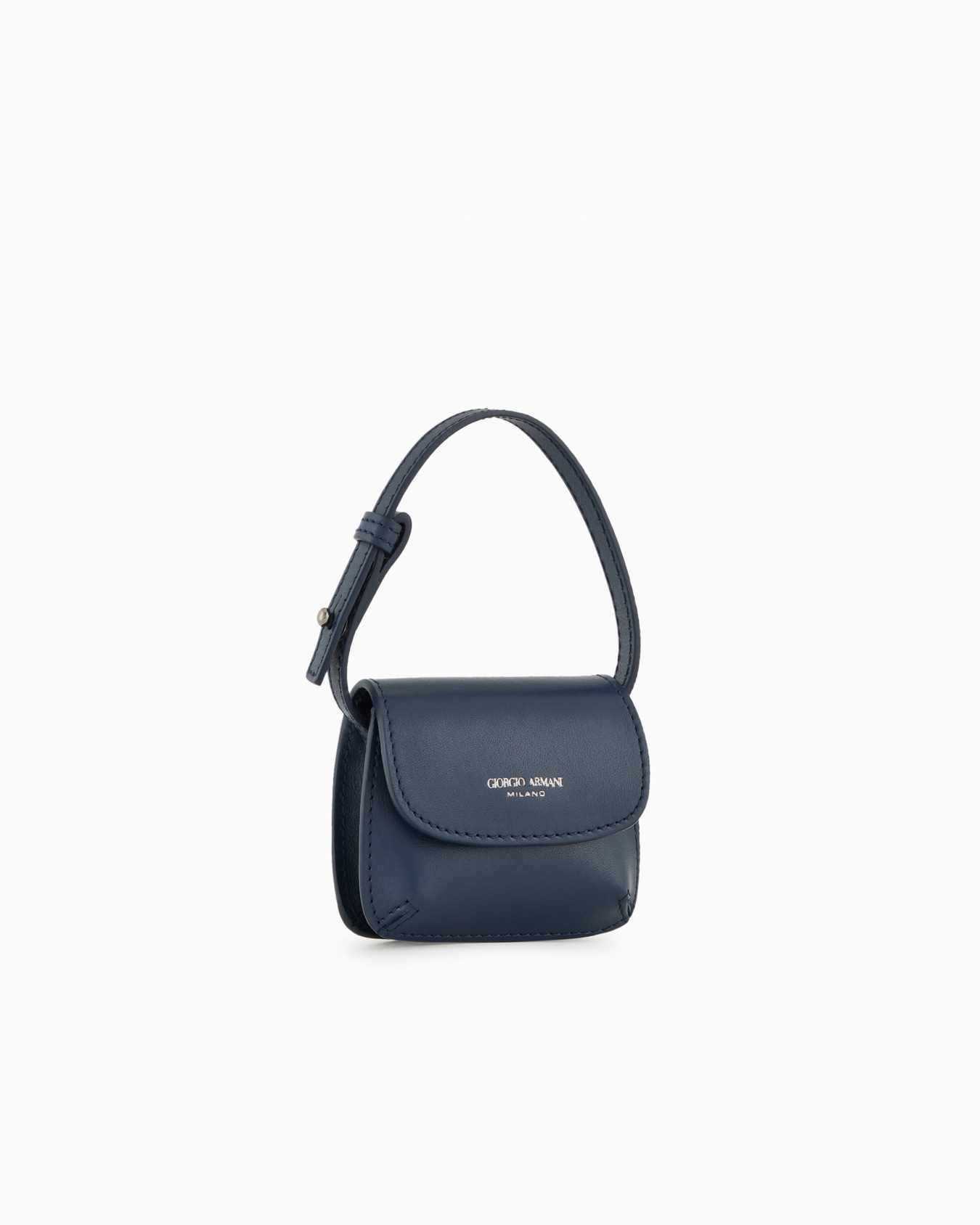 Giorgio Armani Neve micro la Prima leather charm bag Slide 1