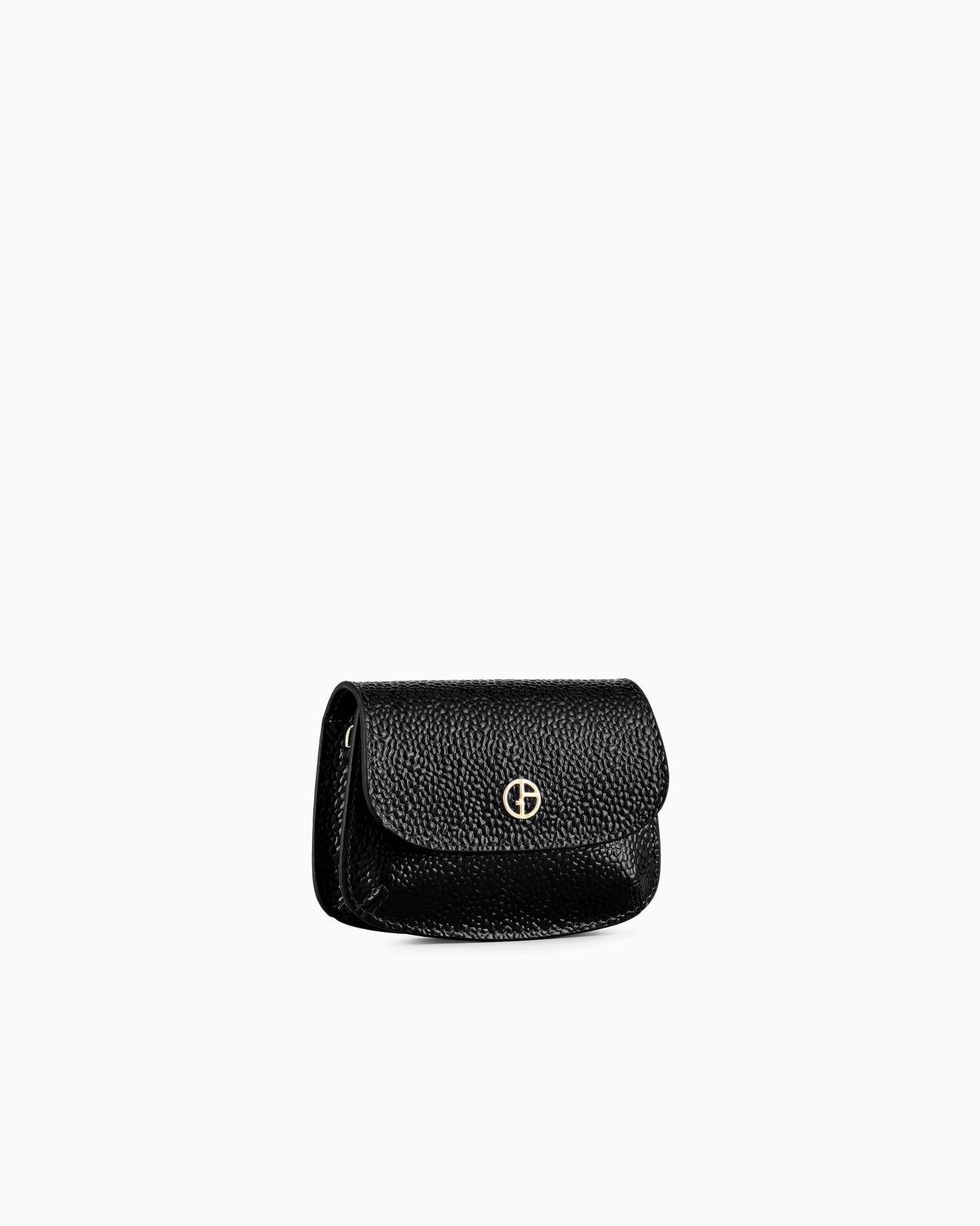 La Prima pebbled patent-leather mini bag with charm Slide 1
