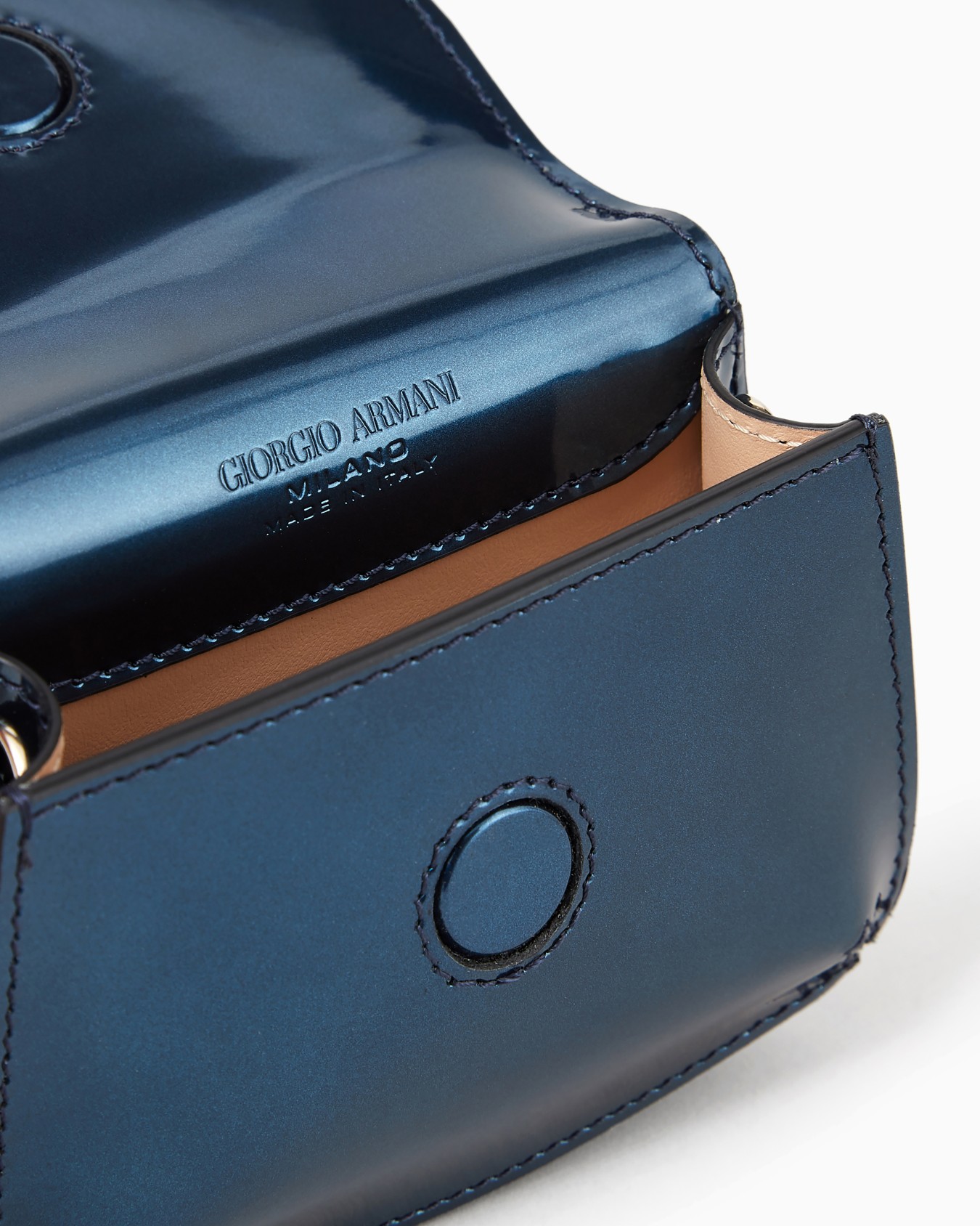 Borsa Charm mini la Prima in vernice liquida Slide 3