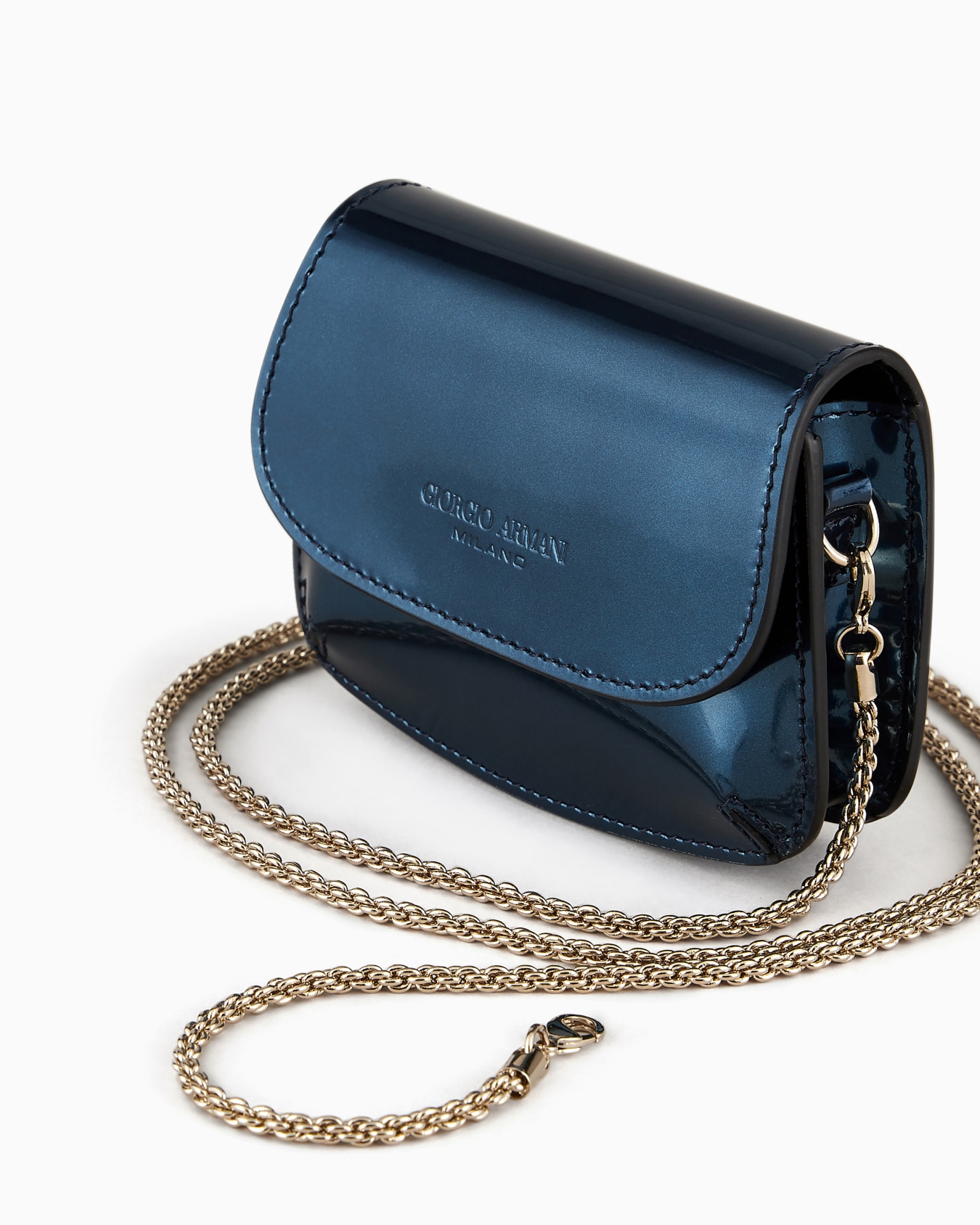 Borsa Charm mini la Prima in vernice liquida Slide 4