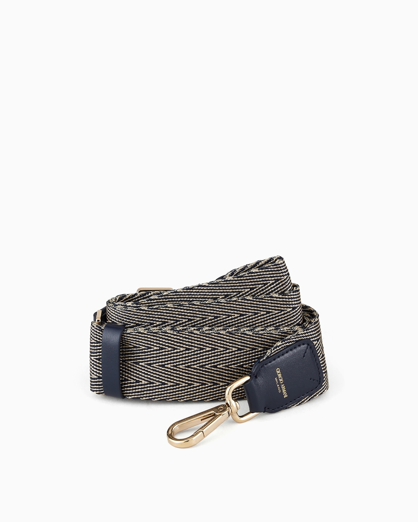 Webbing and leather shoulder strap Slide 0