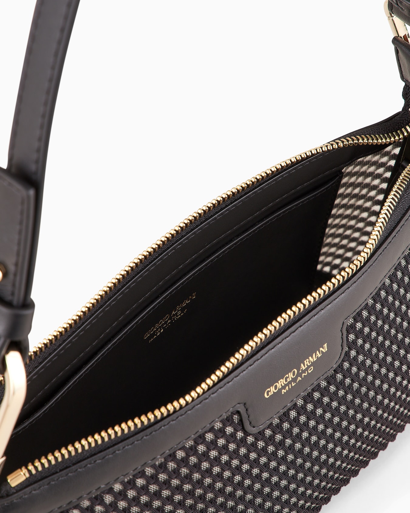 la Prima small shoulder bag in embroidered mesh Slide 3