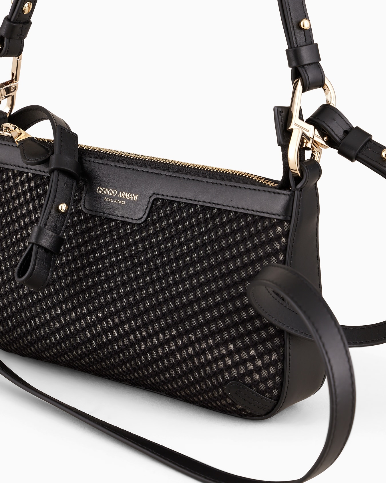 la Prima small shoulder bag in embroidered mesh Slide 4