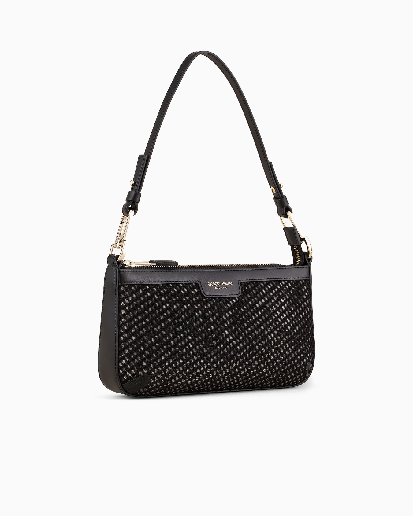 la Prima small shoulder bag in embroidered mesh Slide 1