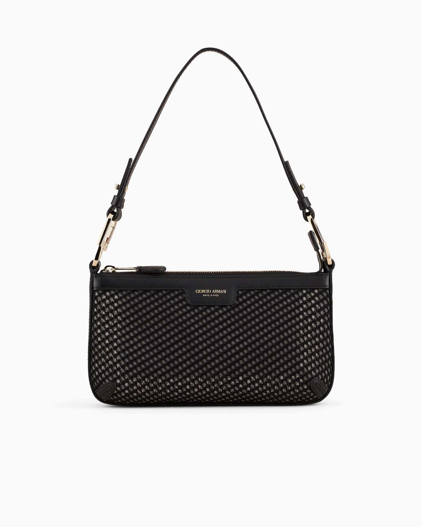 la Prima small shoulder bag in embroidered mesh Slide 0
