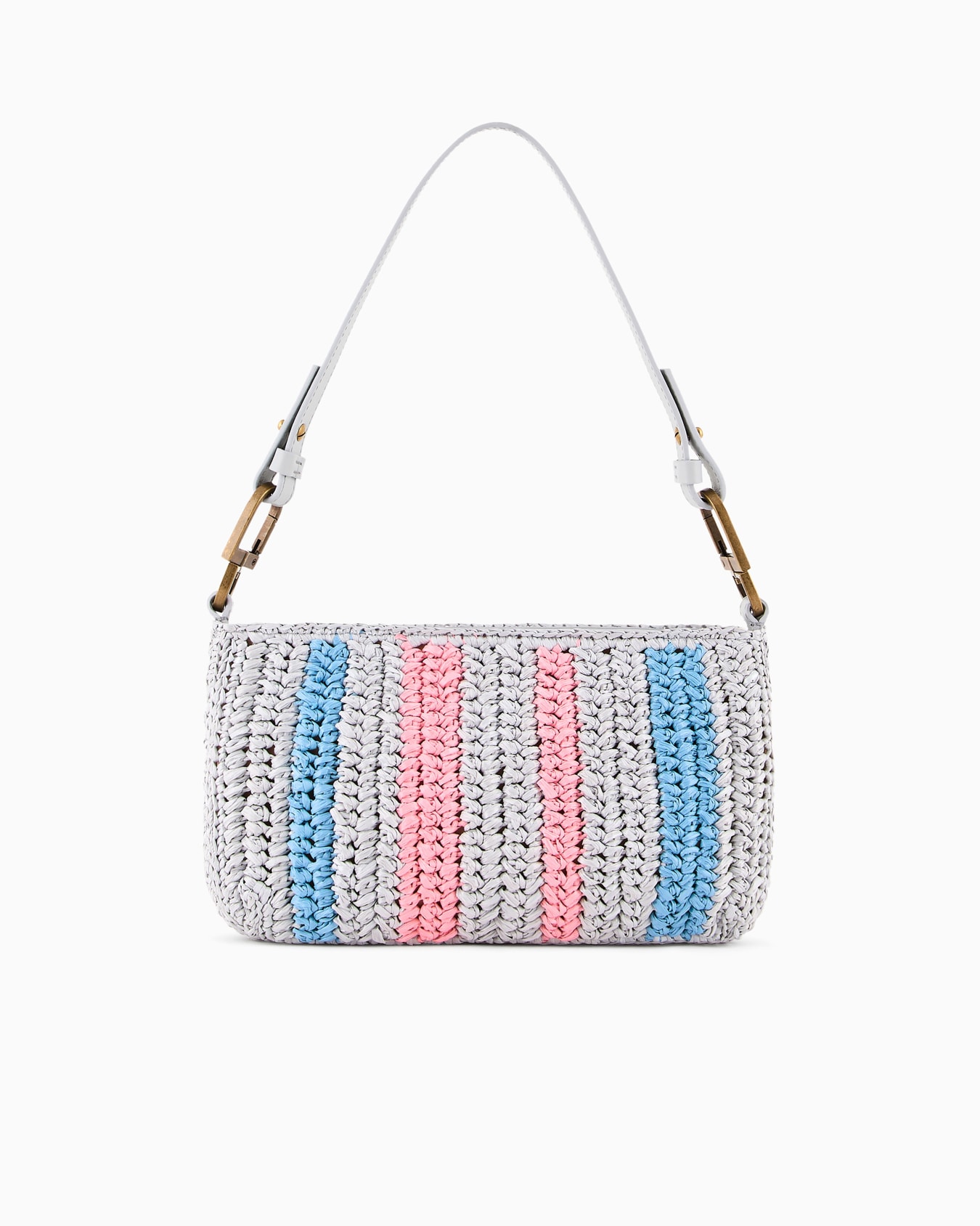 la Prima small shoulder bag in woven raffia Slide 2