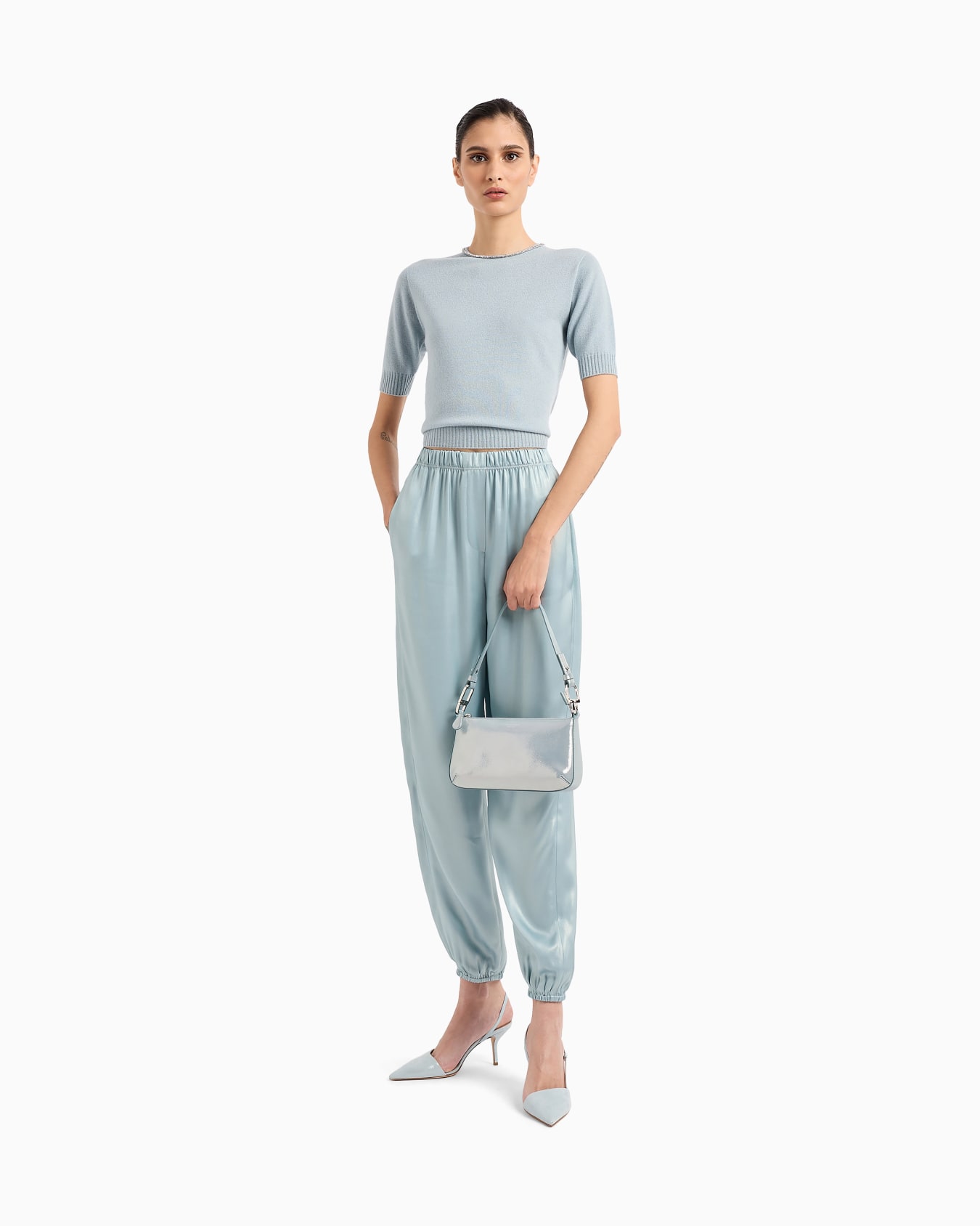 la Prima small shoulder bag in shiny nubuck Slide 5