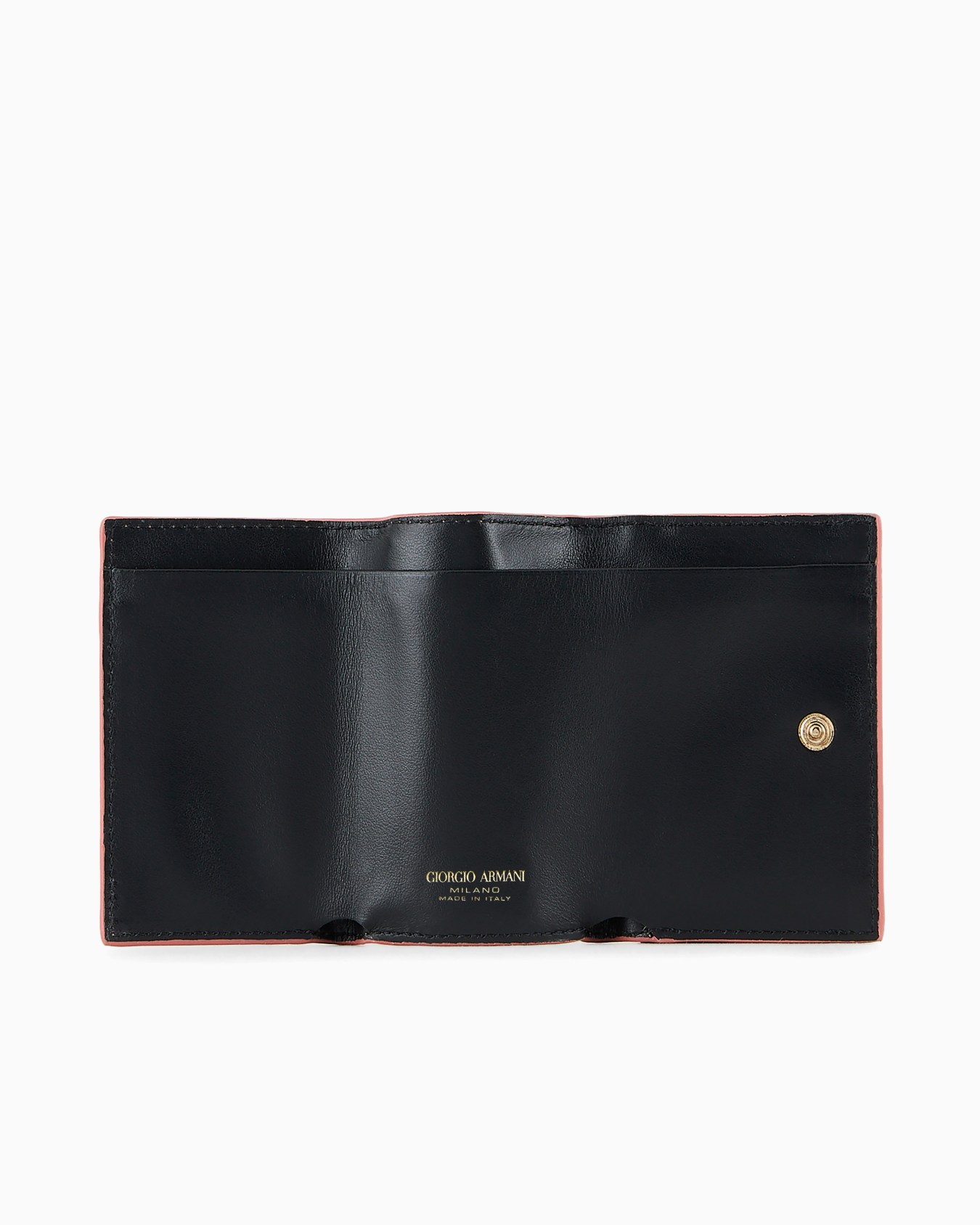 Portafogli trifold mini la Prima in vernice con tracolla in strass Slide 3