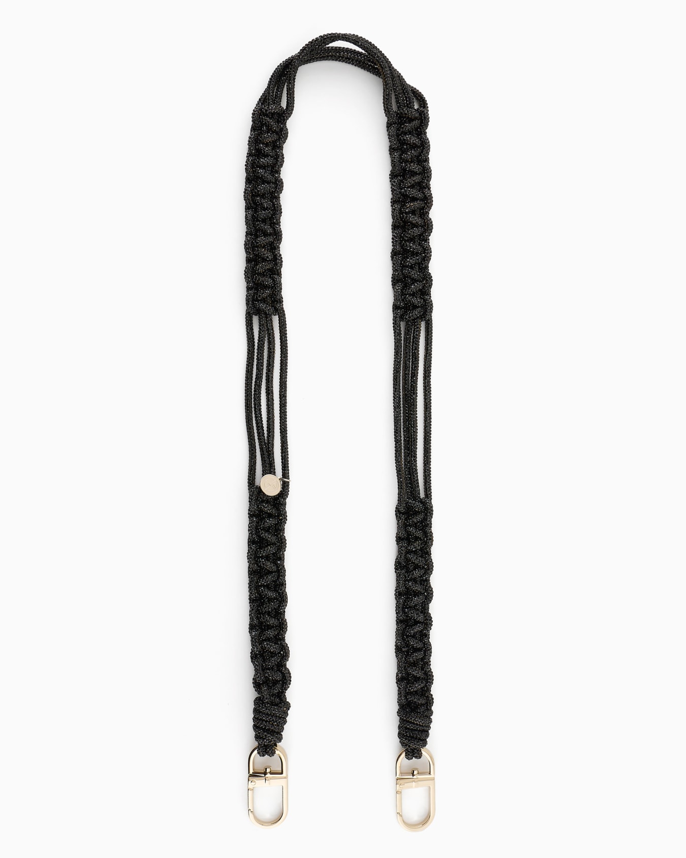 Long rhinestone strap with a woven motif Slide 0