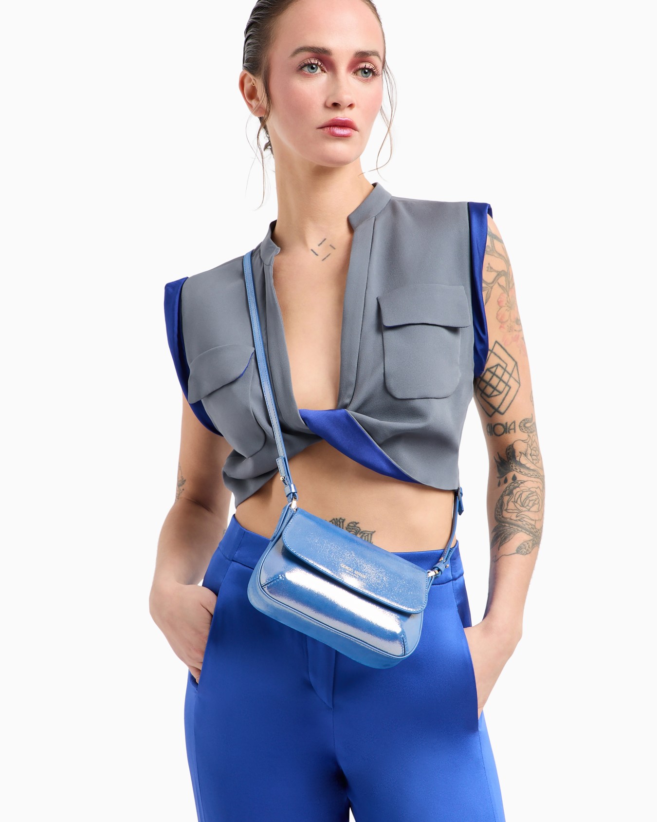 La Prima Soft mini bag in shiny nubuck Slide 6