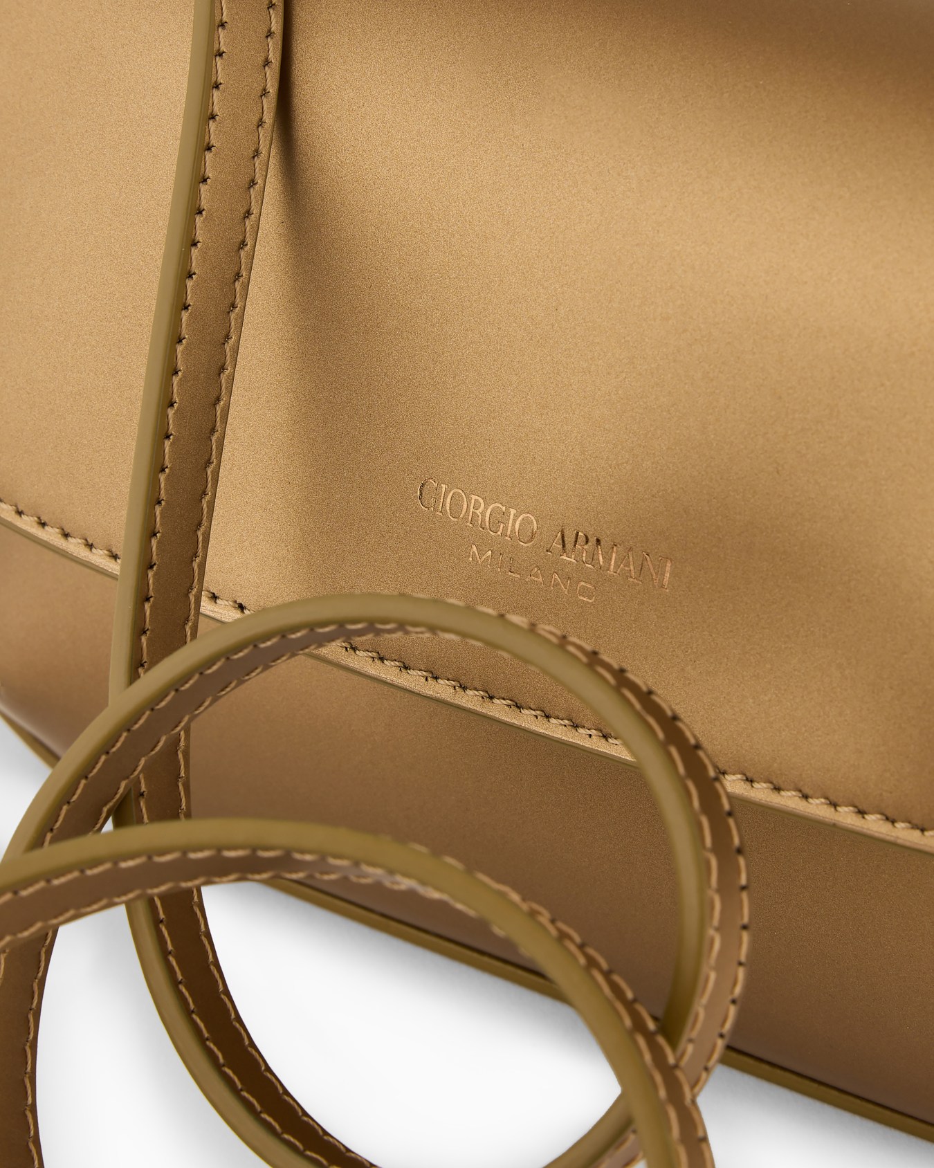 Minibolso de mano la Prima de piel laminada Diapositiva 4