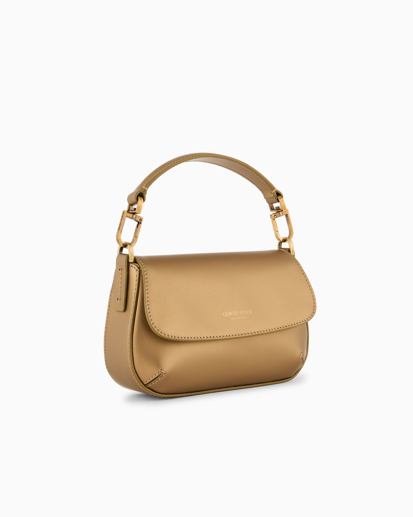 Minibolso de mano la Prima de piel laminada Diapositiva 1