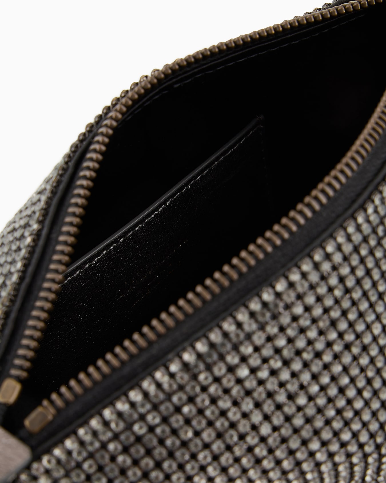 La Prima Soft mini handbag in metallic knit with rhinestones Diapositiva 3