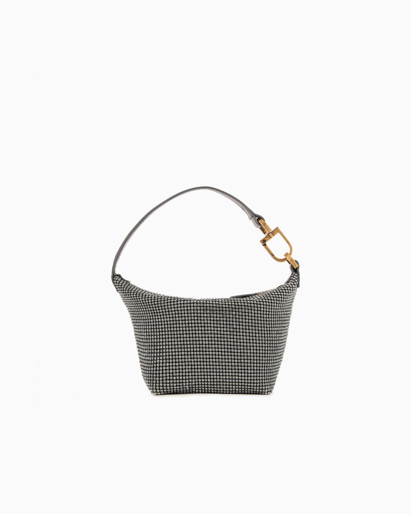 La Prima Soft mini handbag in metallic knit with rhinestones Diapositiva 2