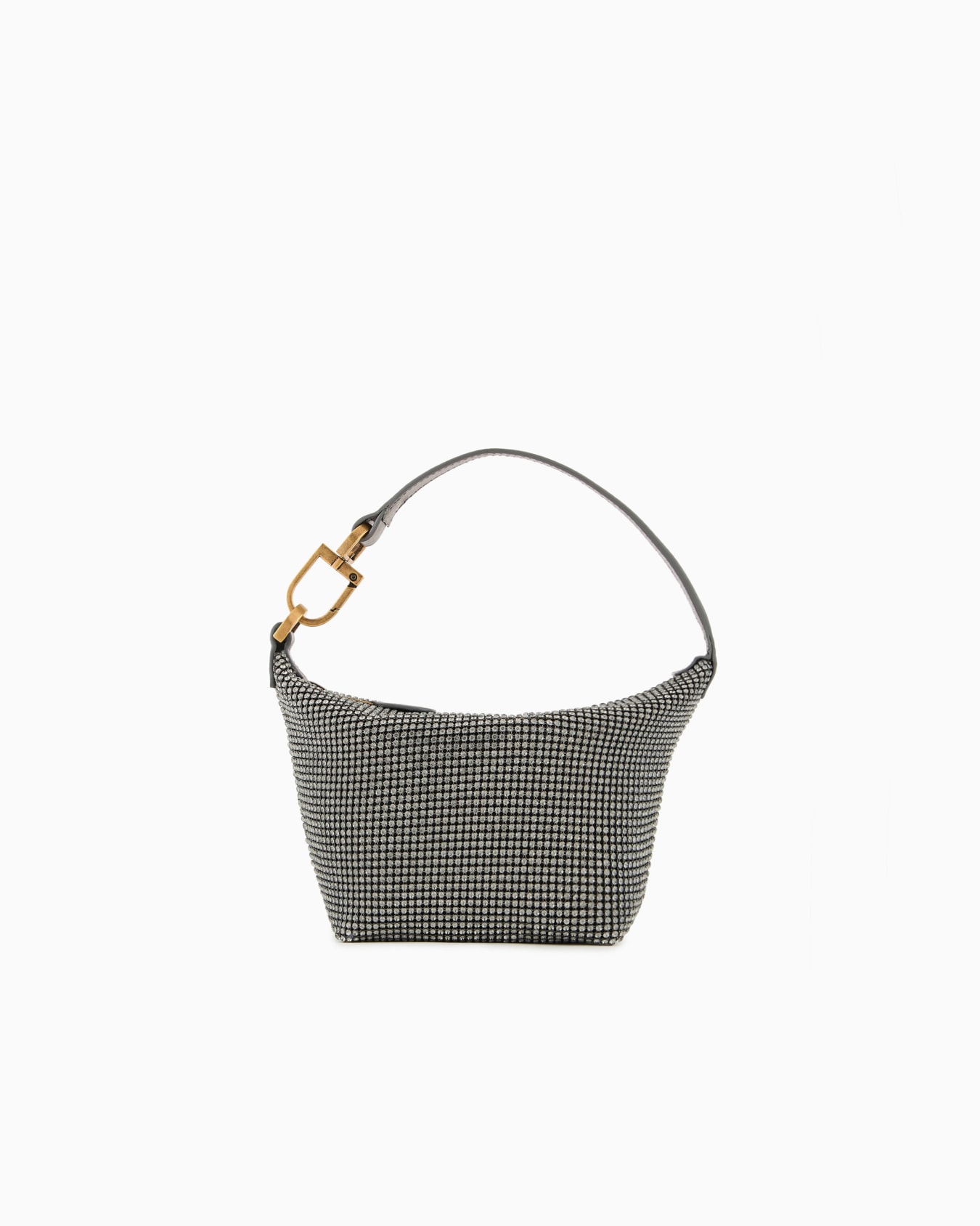 La Prima Soft mini handbag in metallic knit with rhinestones Diapositiva 0