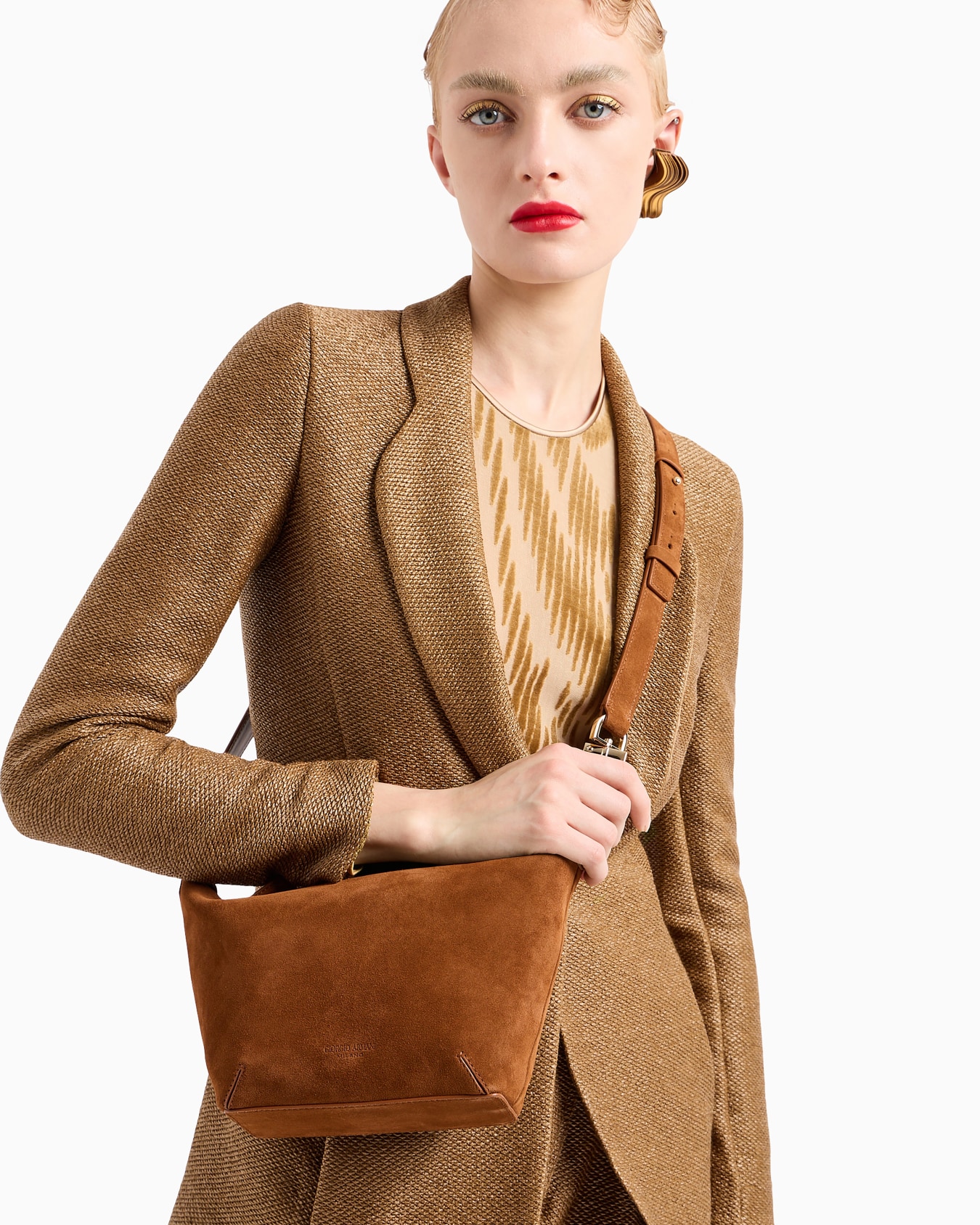 Small la Prima Soft hobo bag in suede Slide 6