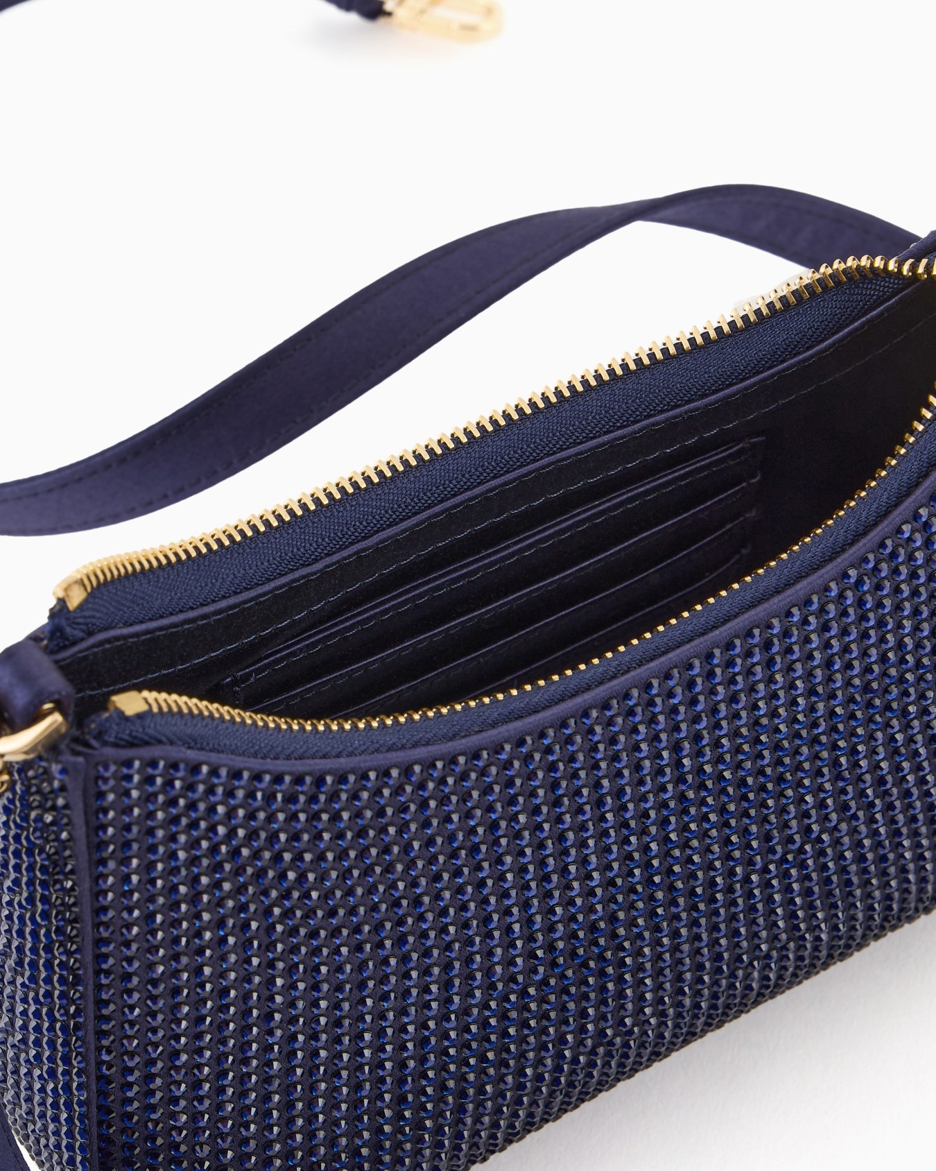 La Prima satin and rhinestone mini hobo bag Slide 3