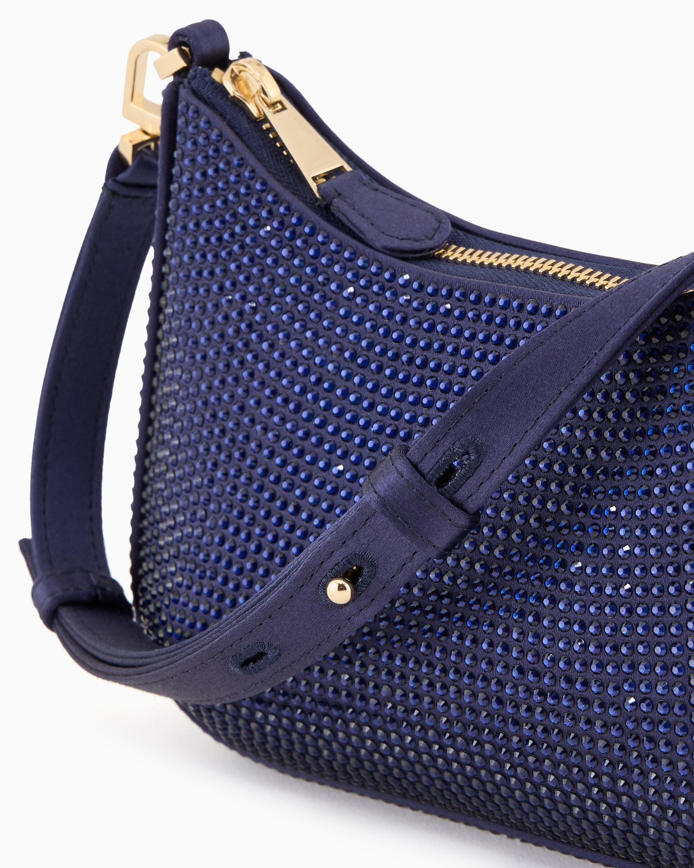 La Prima satin and rhinestone mini hobo bag Slide 4