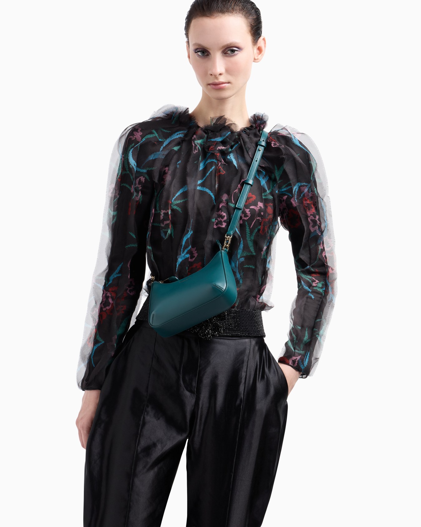 Leather la Prima mini hobo bag Slide 6