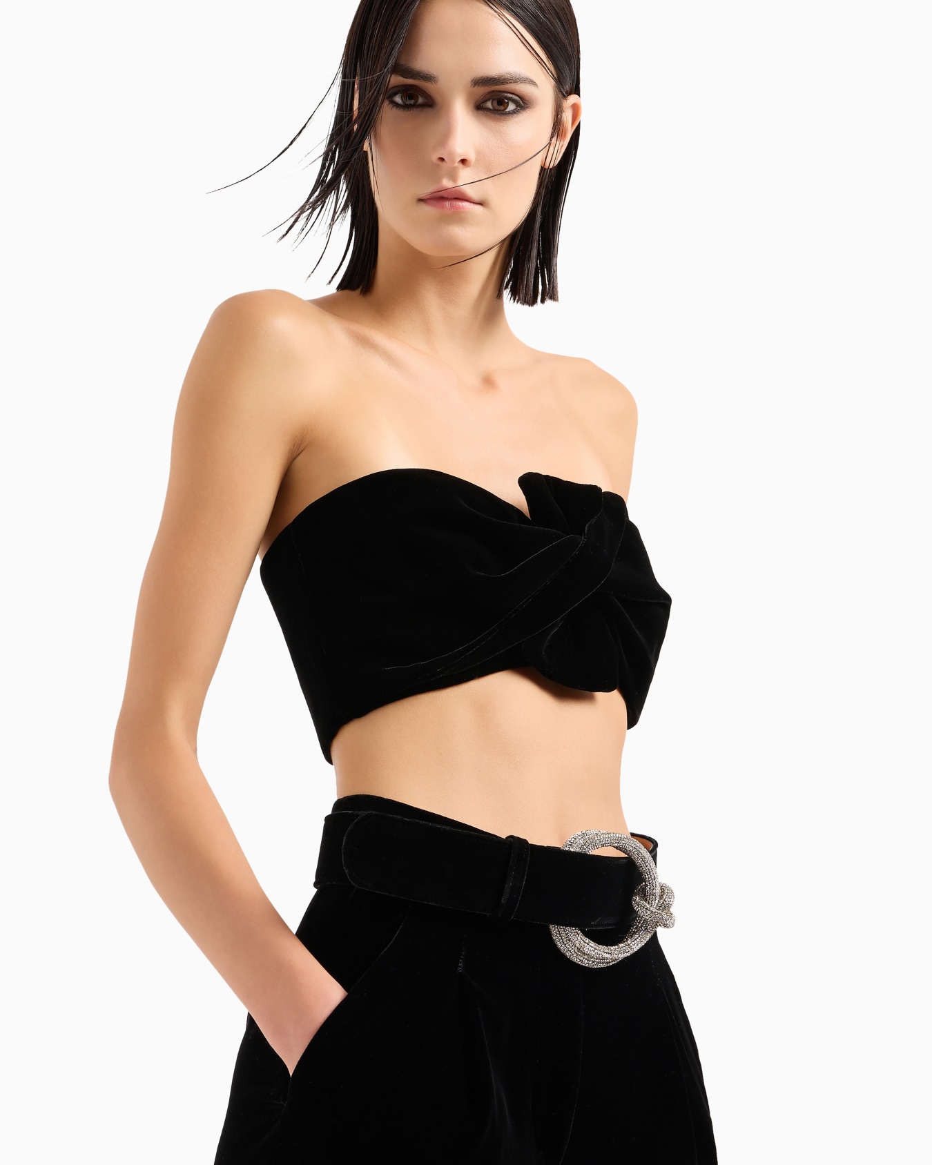 Cintura in velluto e cristalli Slide 3