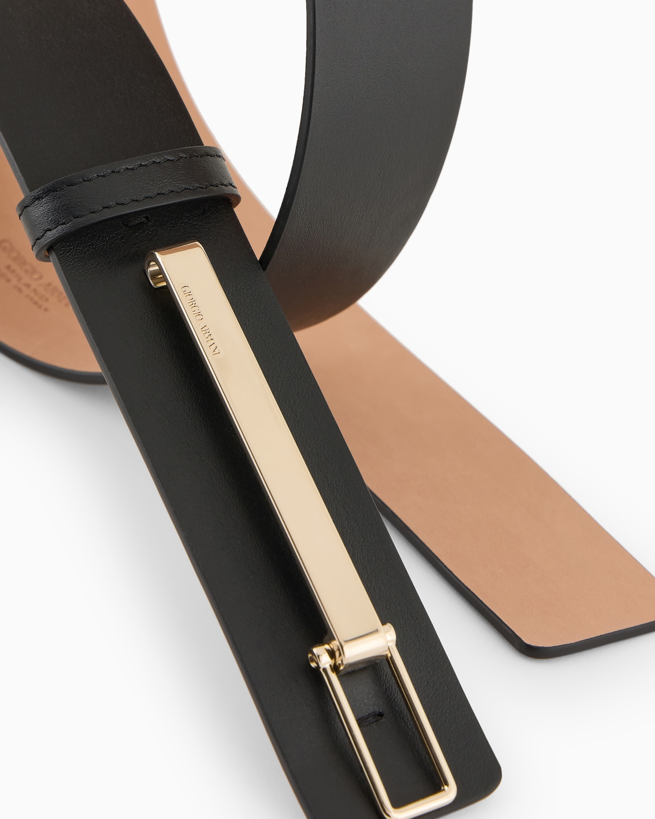 ASV leather belt with metal closure Slide 1