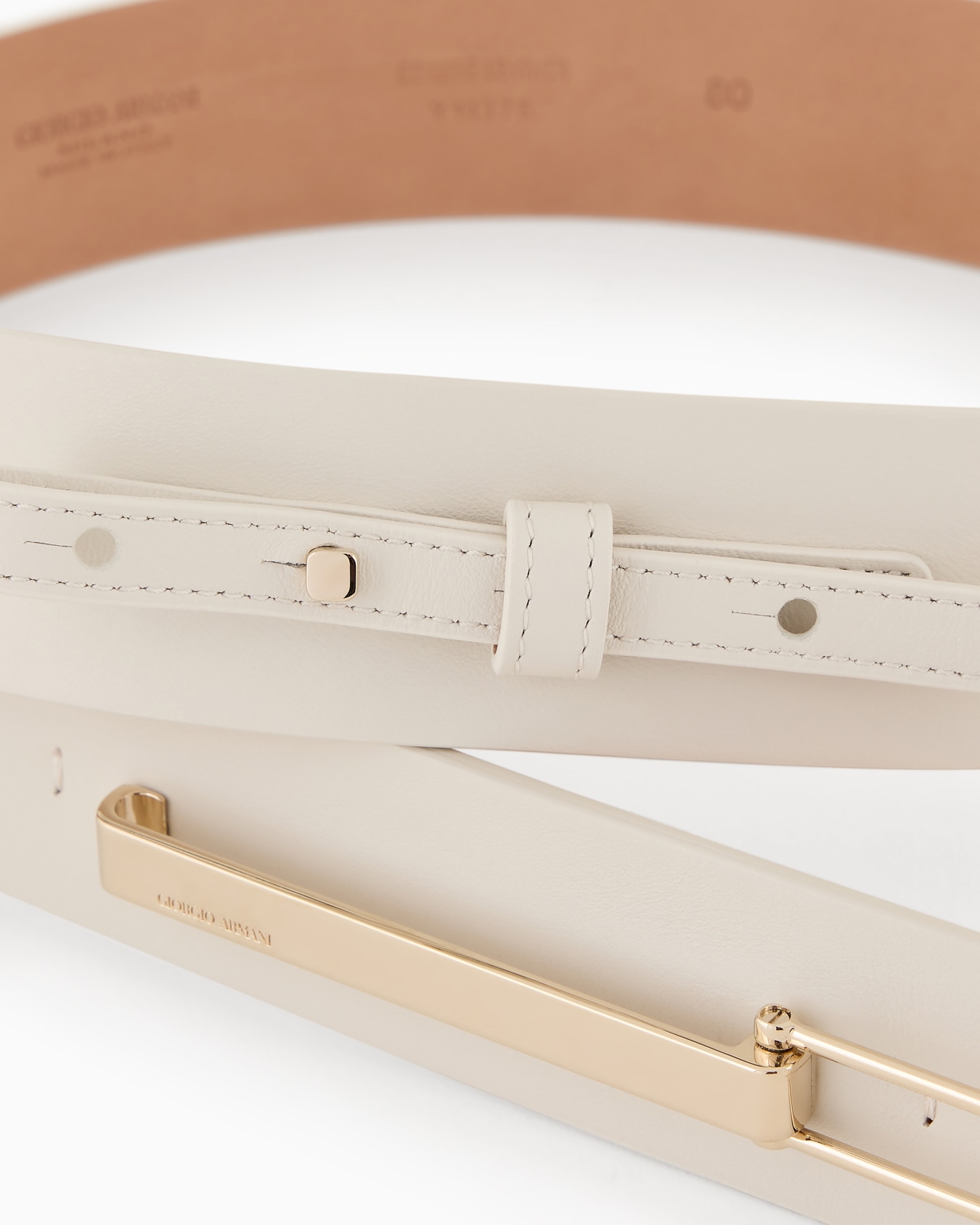 ASV leather belt with metal closure Slide 1