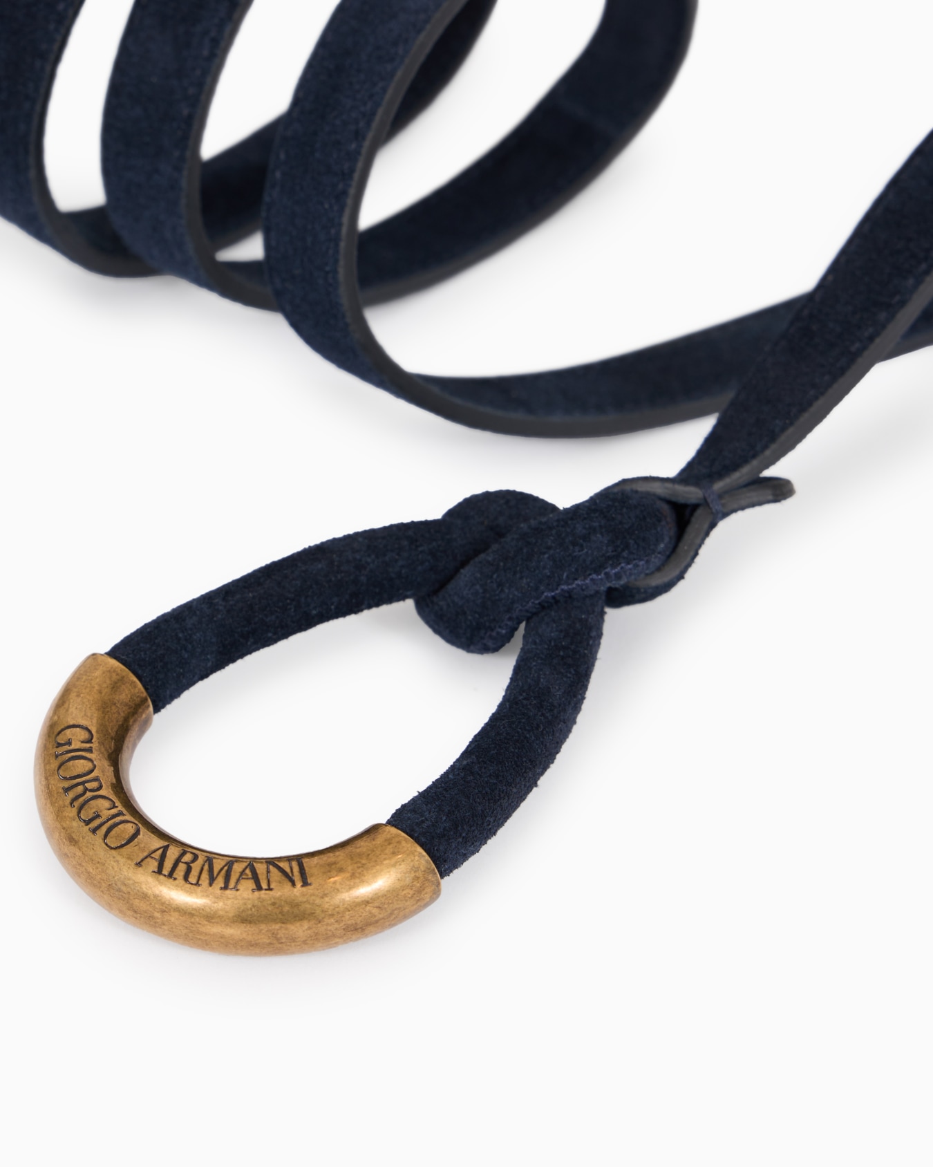 ASV slim suede belt with knot detail Slide 1