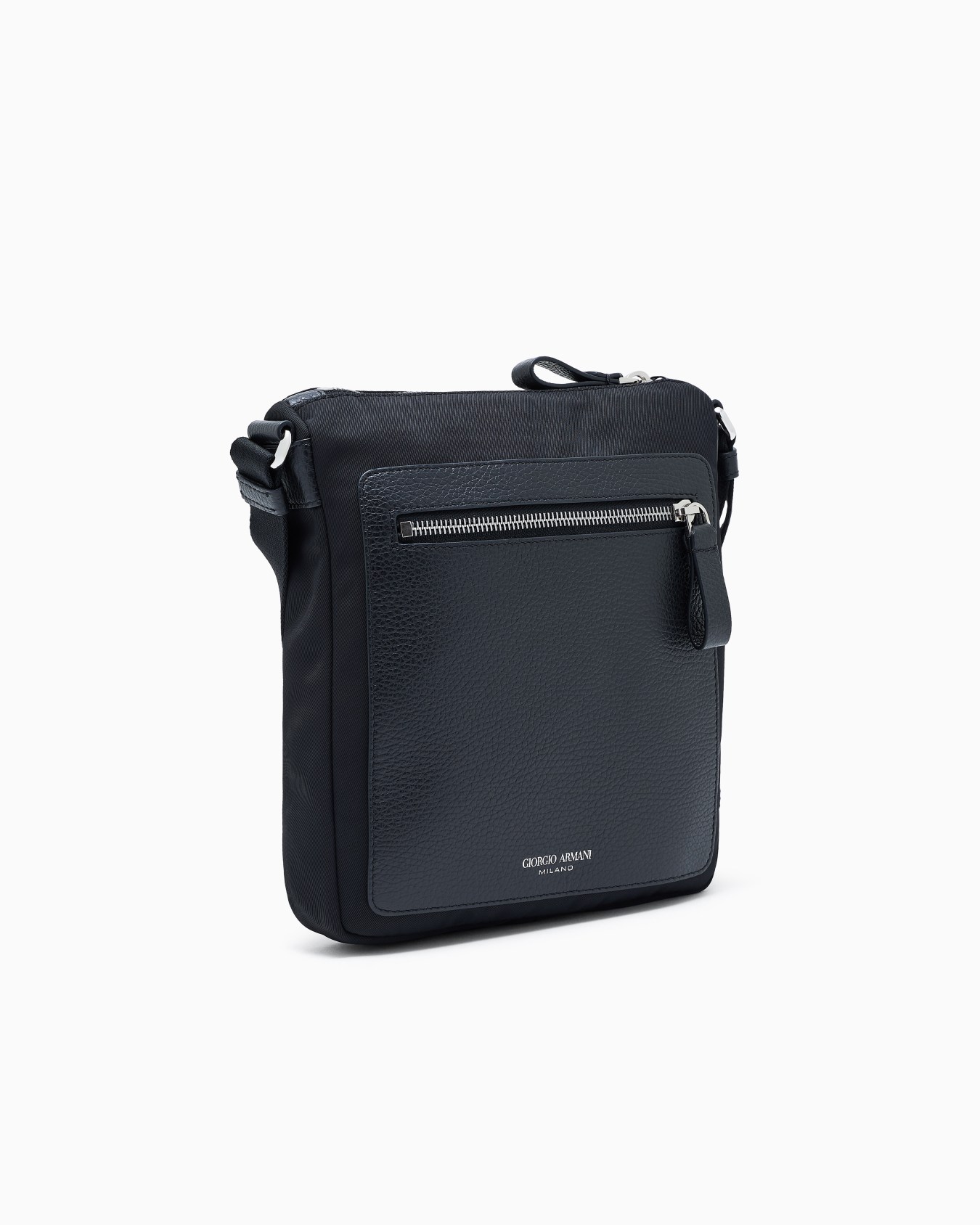 Sac porté croisé en nylon et cuir grainé ASV Diapositive 1