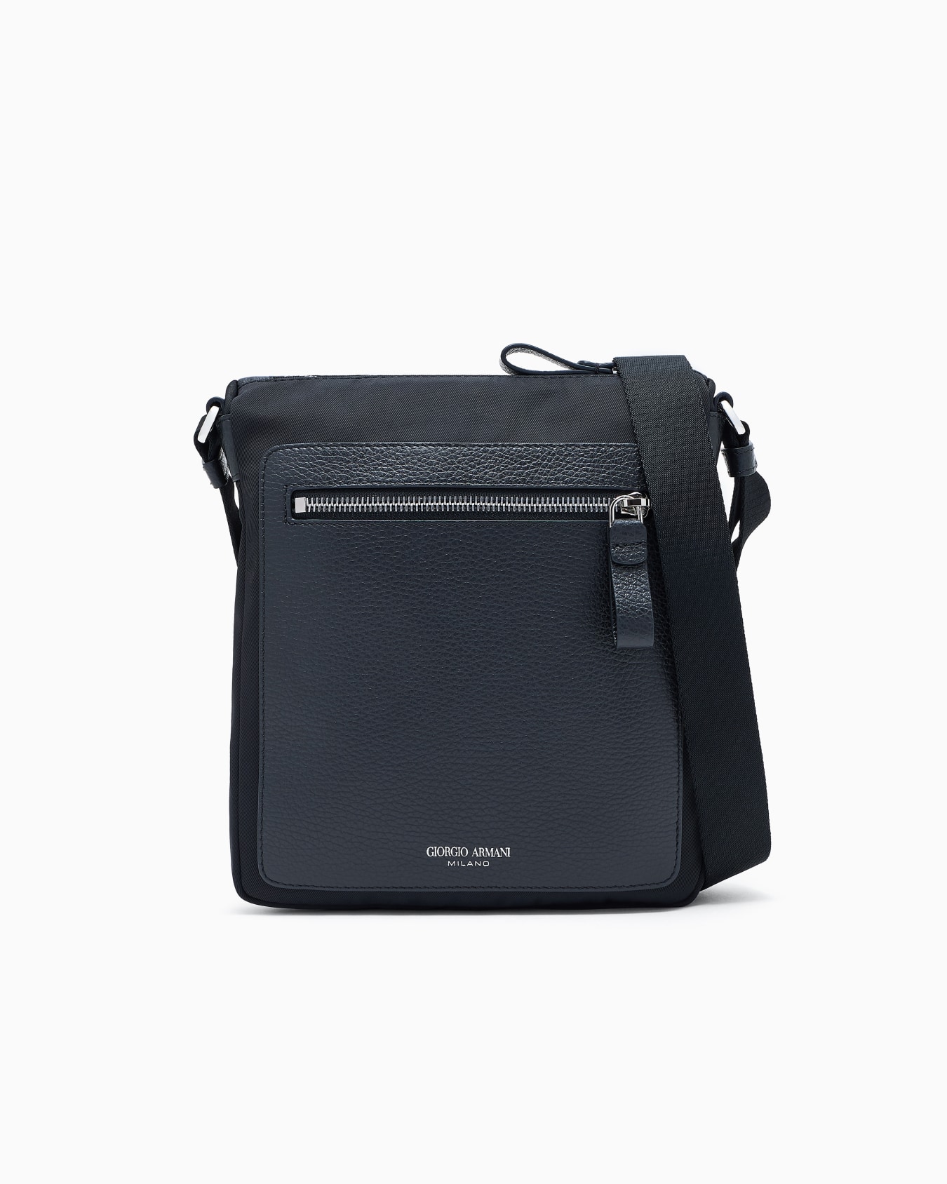 ASV crossbody bag in nylon and pebbled leather Slide 0