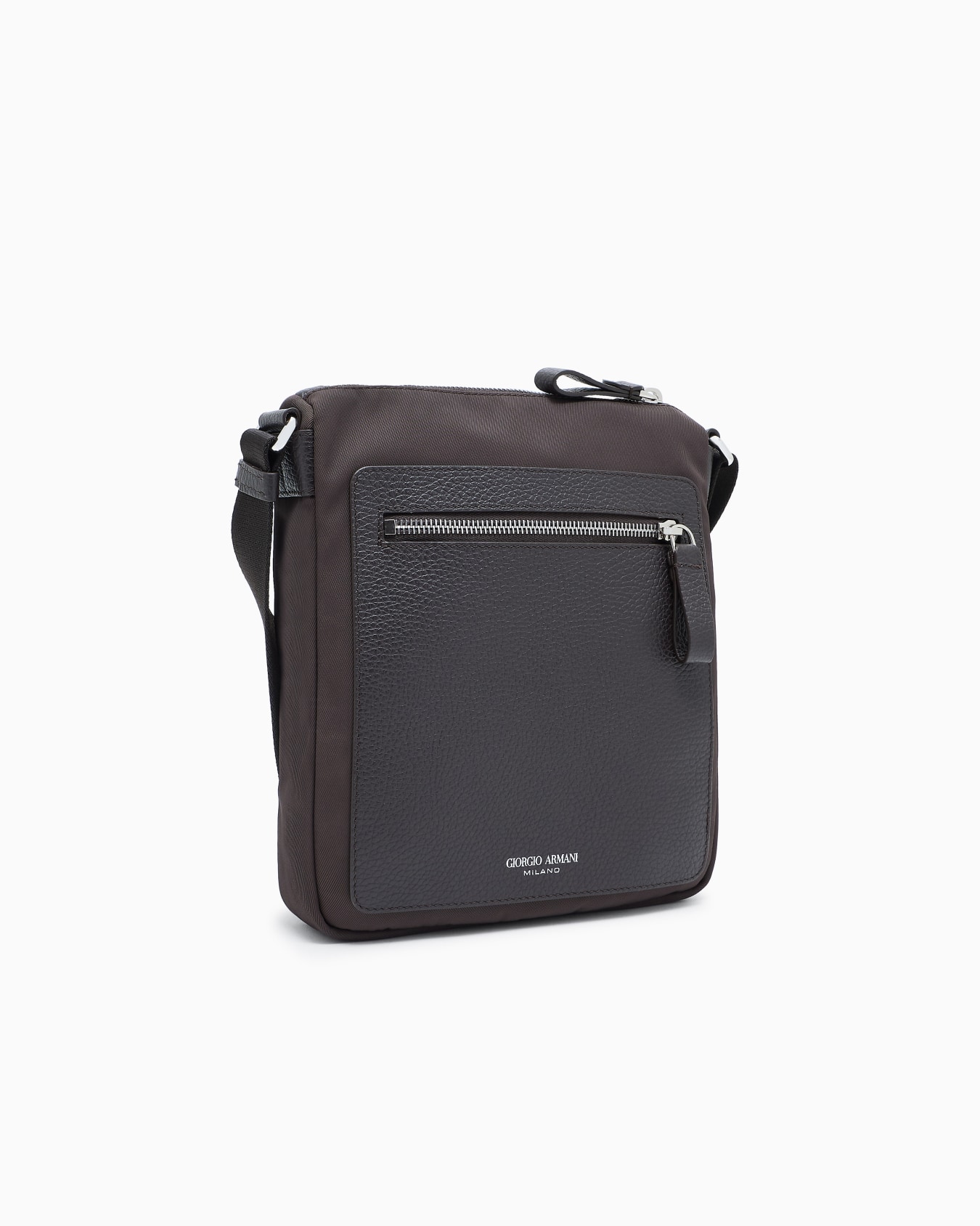 ASV crossbody bag in nylon and pebbled leather Slide 1