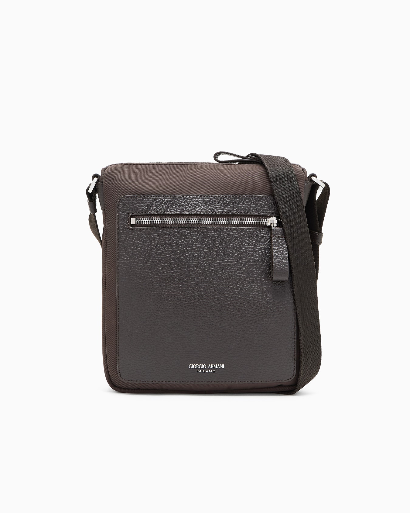 ASV crossbody bag in nylon and pebbled leather Slide 0