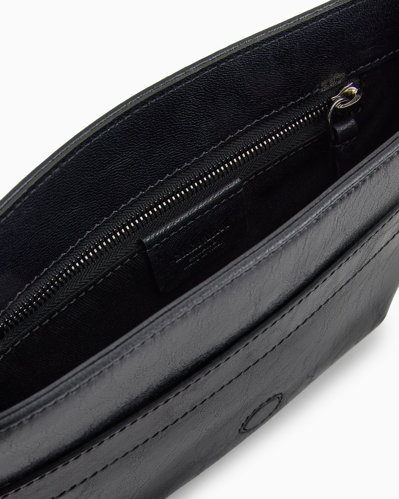 빈티지 효과 가죽 미디엄 숄더 스트랩 슬라이드 3