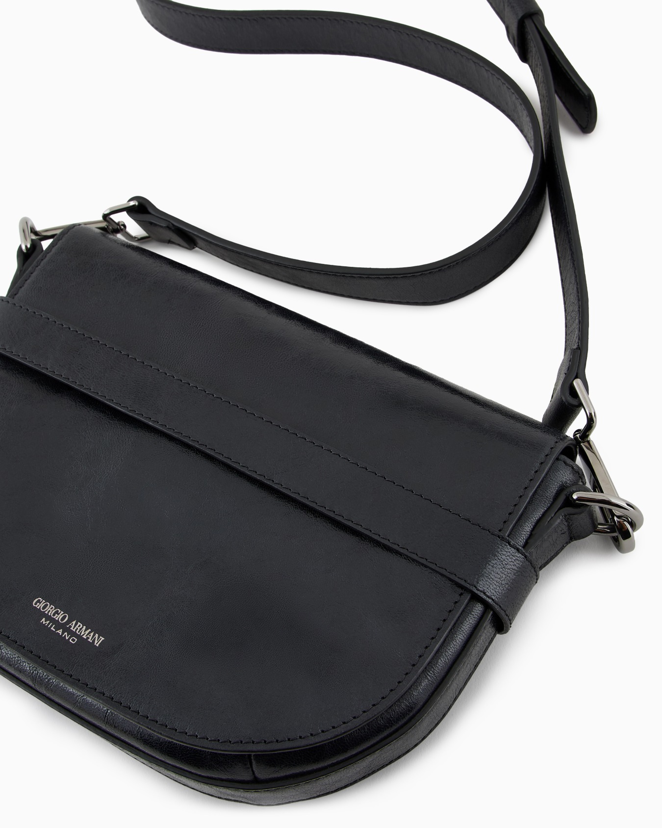 빈티지 효과 가죽 미디엄 숄더 스트랩 슬라이드 4