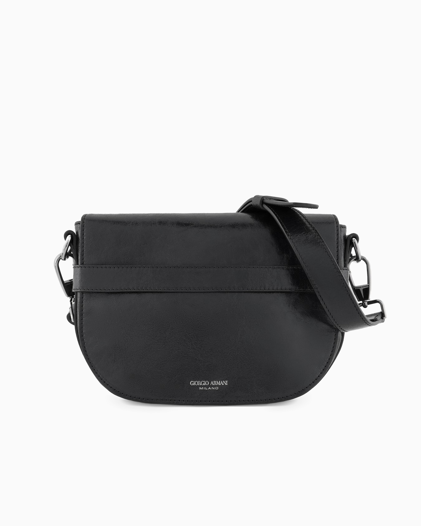 빈티지 효과 가죽 미디엄 숄더 스트랩 슬라이드 0