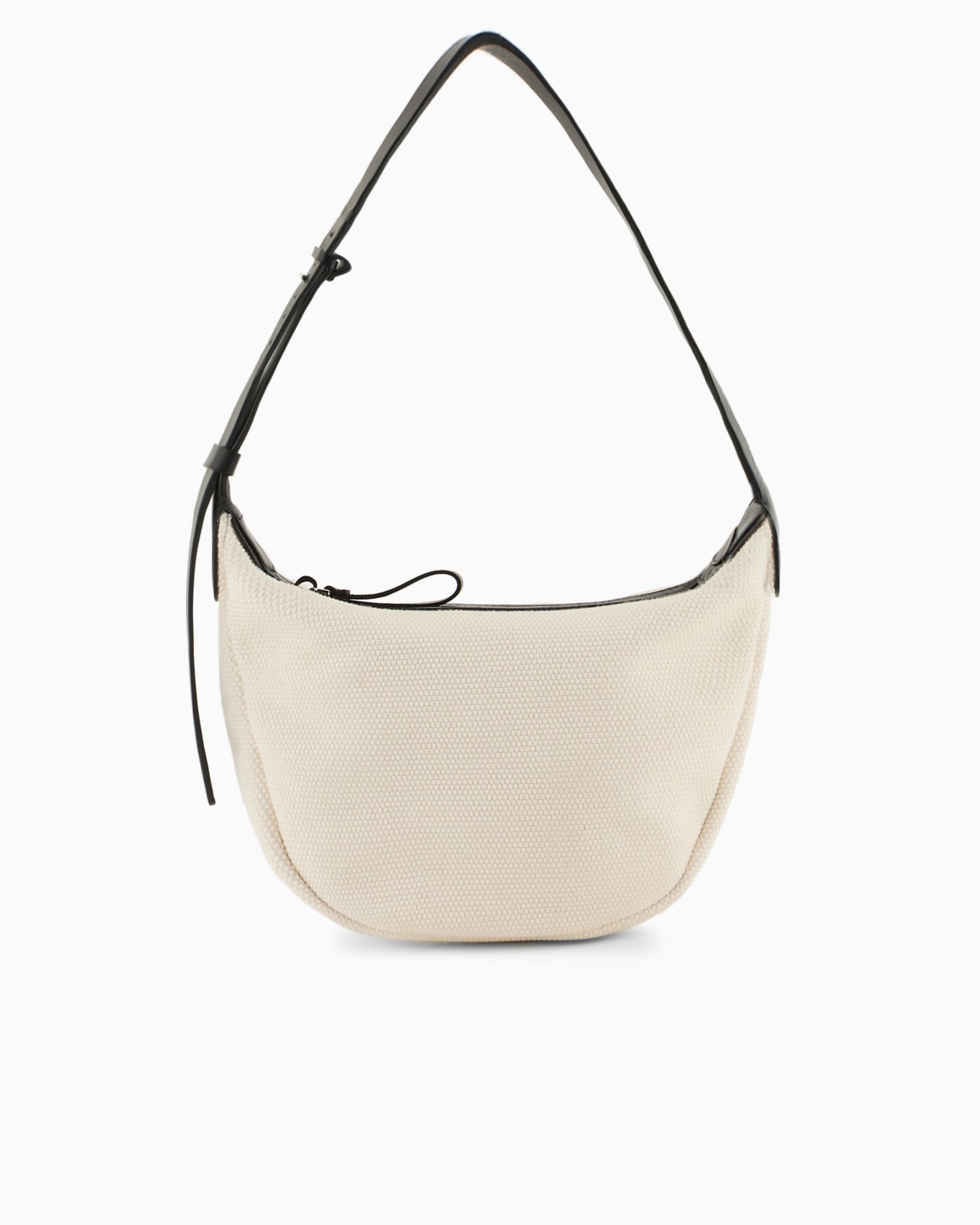 Small canvas and leather shoulder bag Slide 2