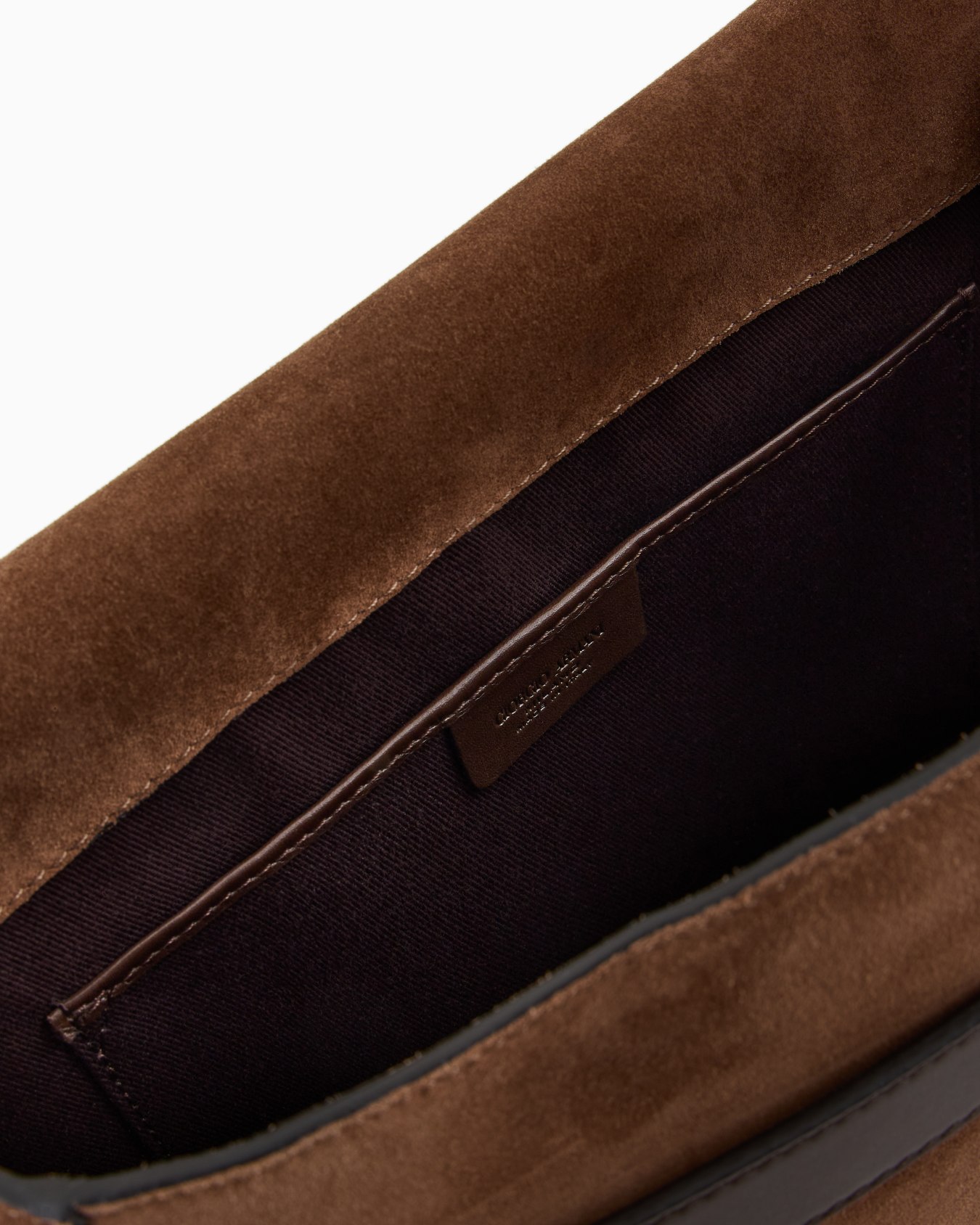 Borsa messenger in suede e pelle Slide 3