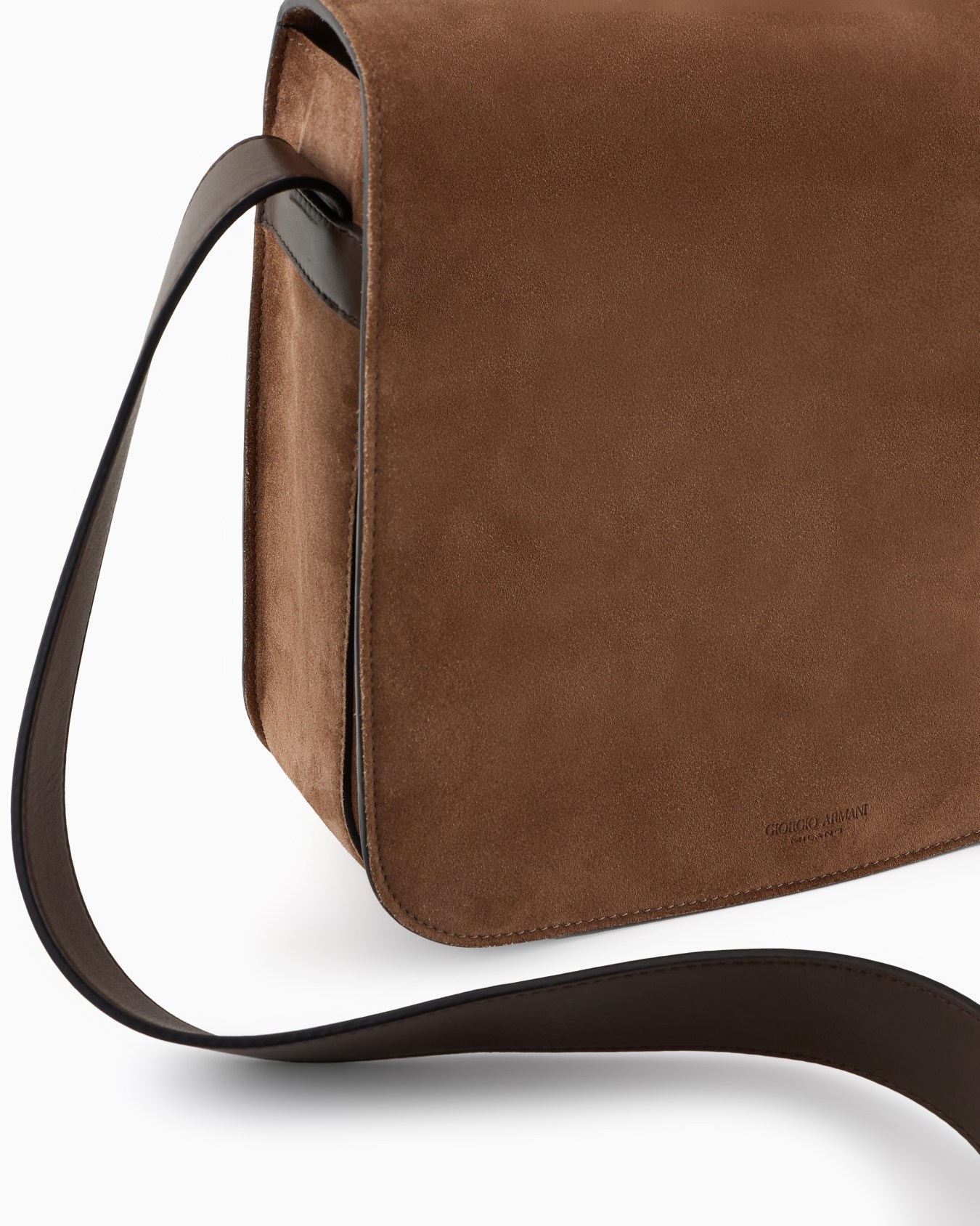 Borsa messenger in suede e pelle Slide 4