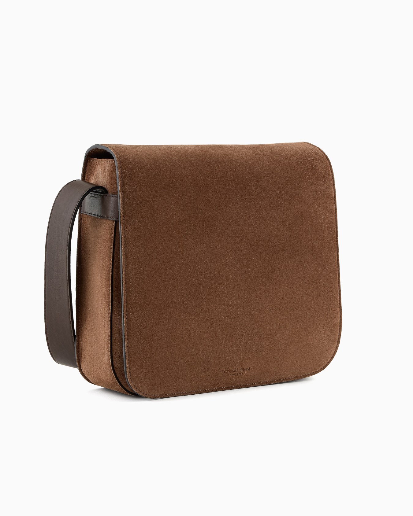 Borsa messenger in suede e pelle Slide 1
