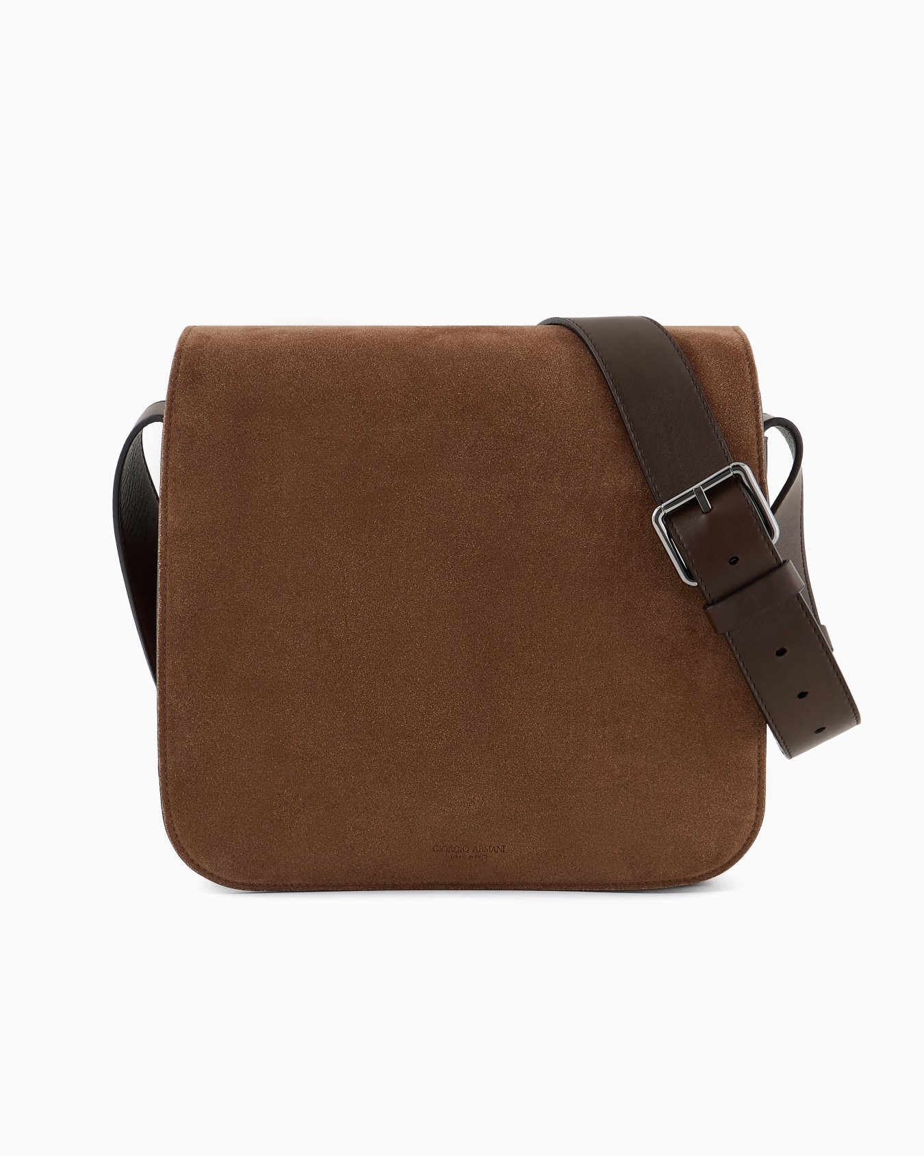Borsa messenger in suede e pelle Slide 0