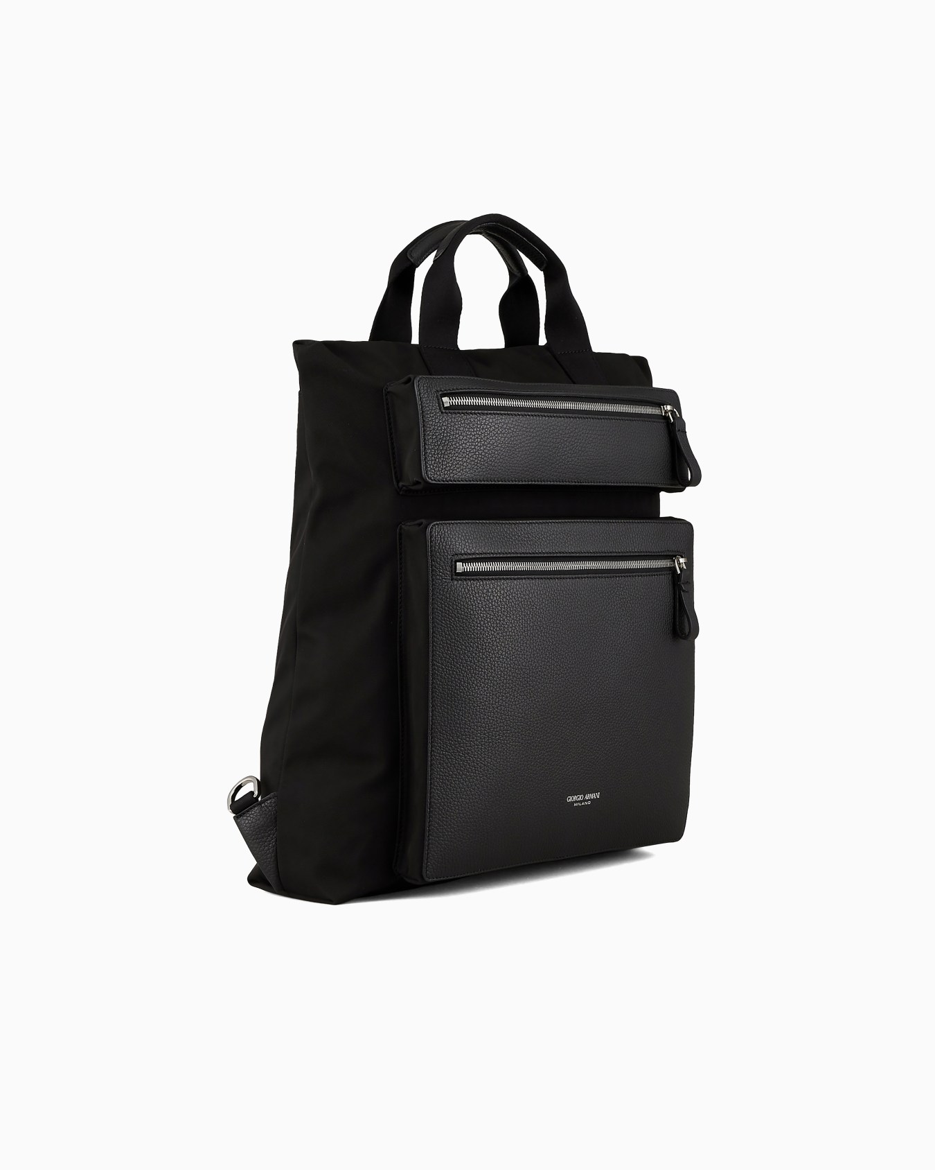 ASV convertible shopper bag in nylon and pebbled leather Slide 1