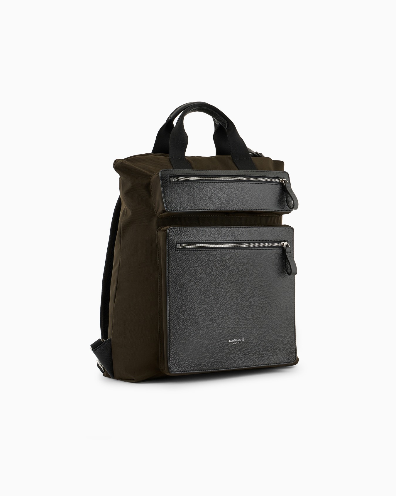 ASV convertible shopper bag in nylon and pebbled leather Slide 1