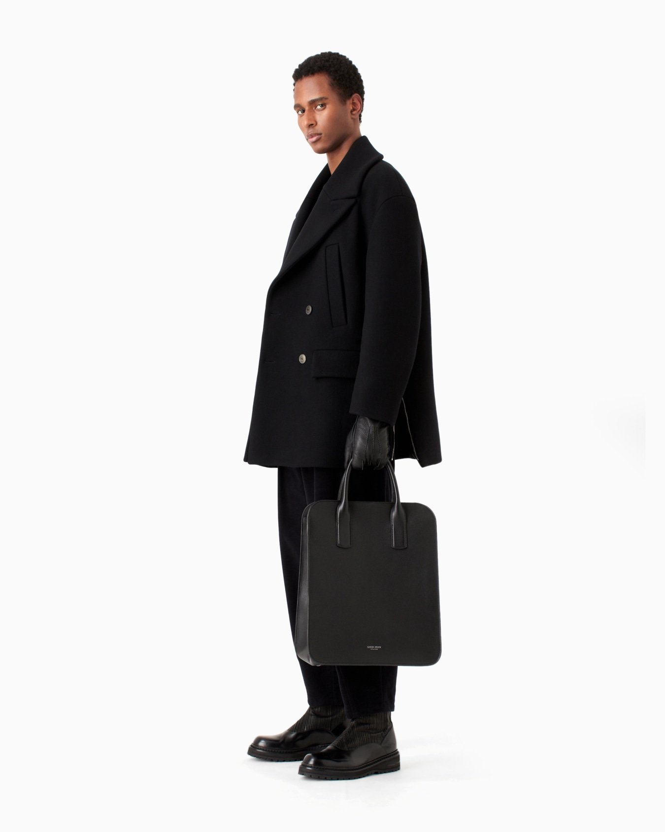 Leather shopper bag Slide 5